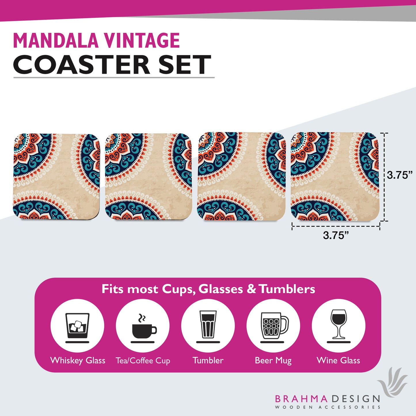 MandalVntg Coaster