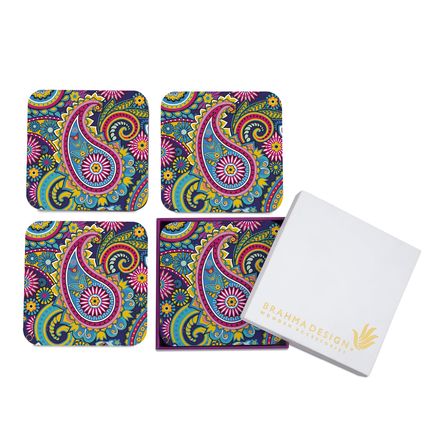 Blue Paisley Coaster