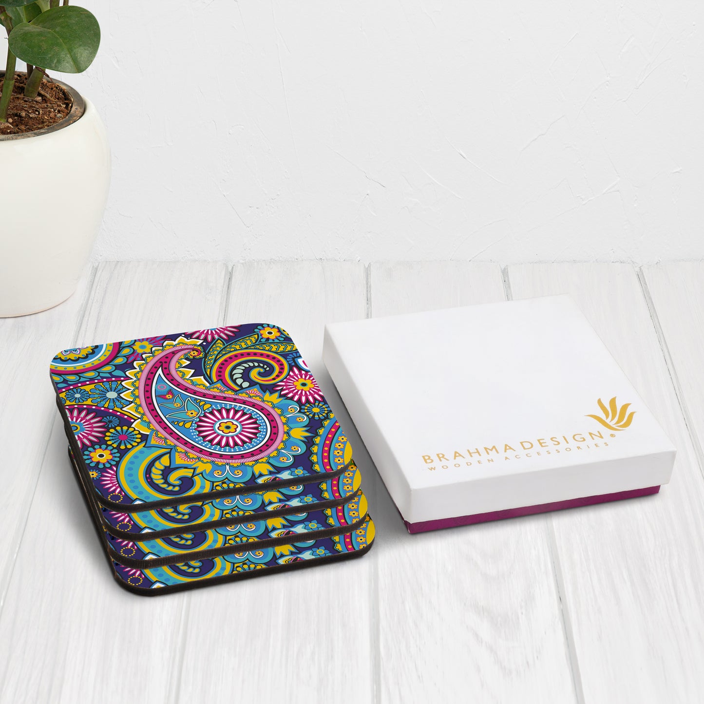 Blue Paisley Coaster