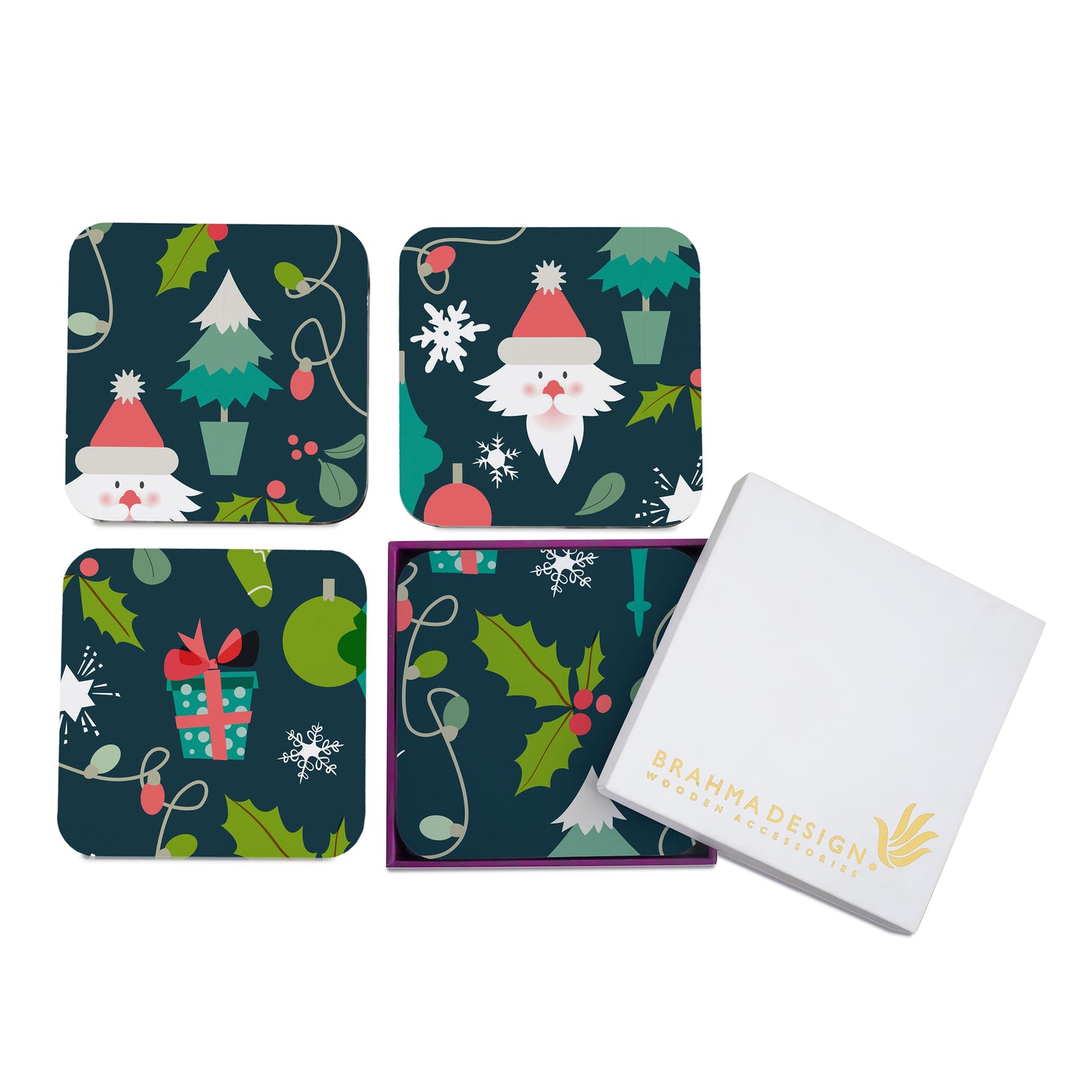 Xmas Allover2 Coaster