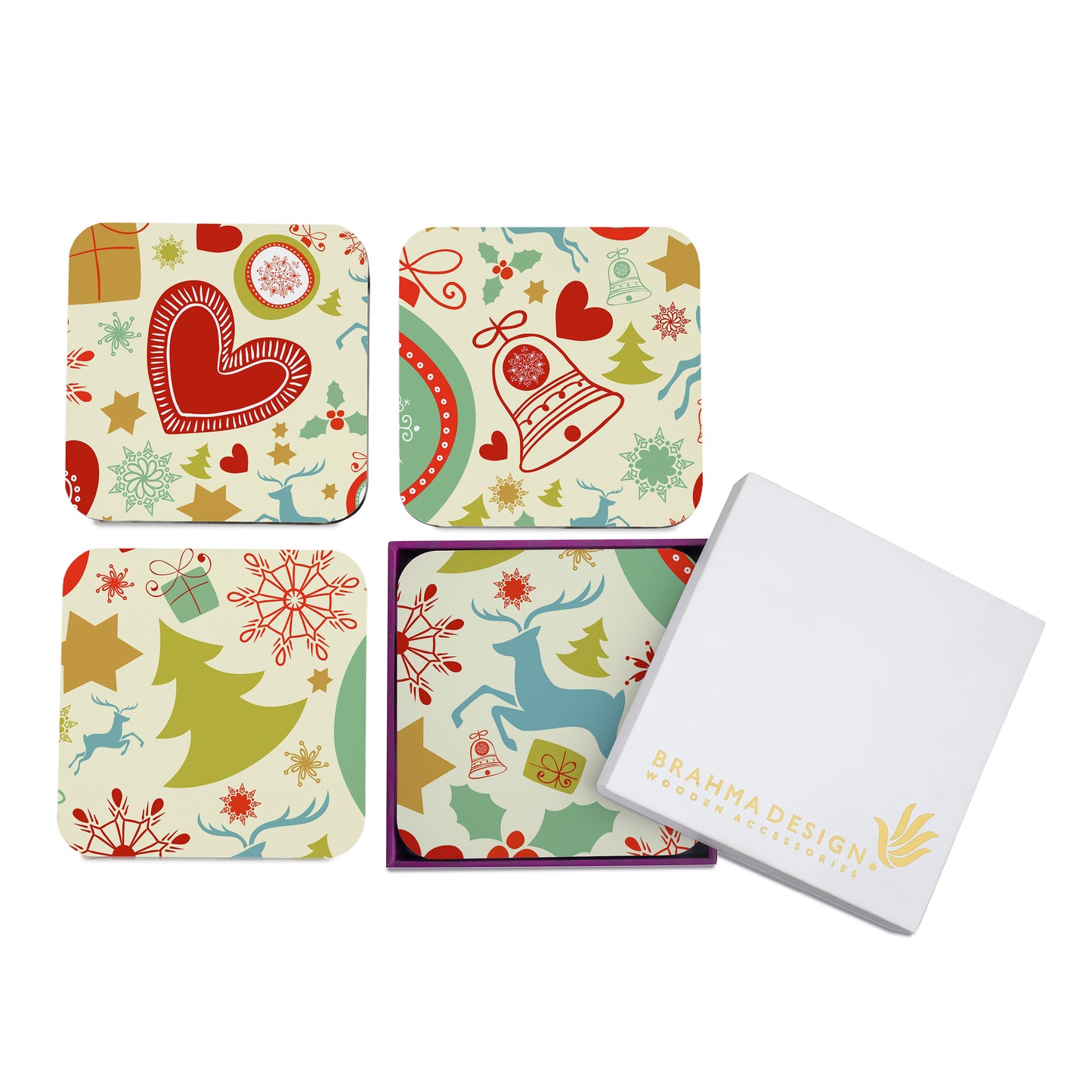 Xmas Allover3 Coaster