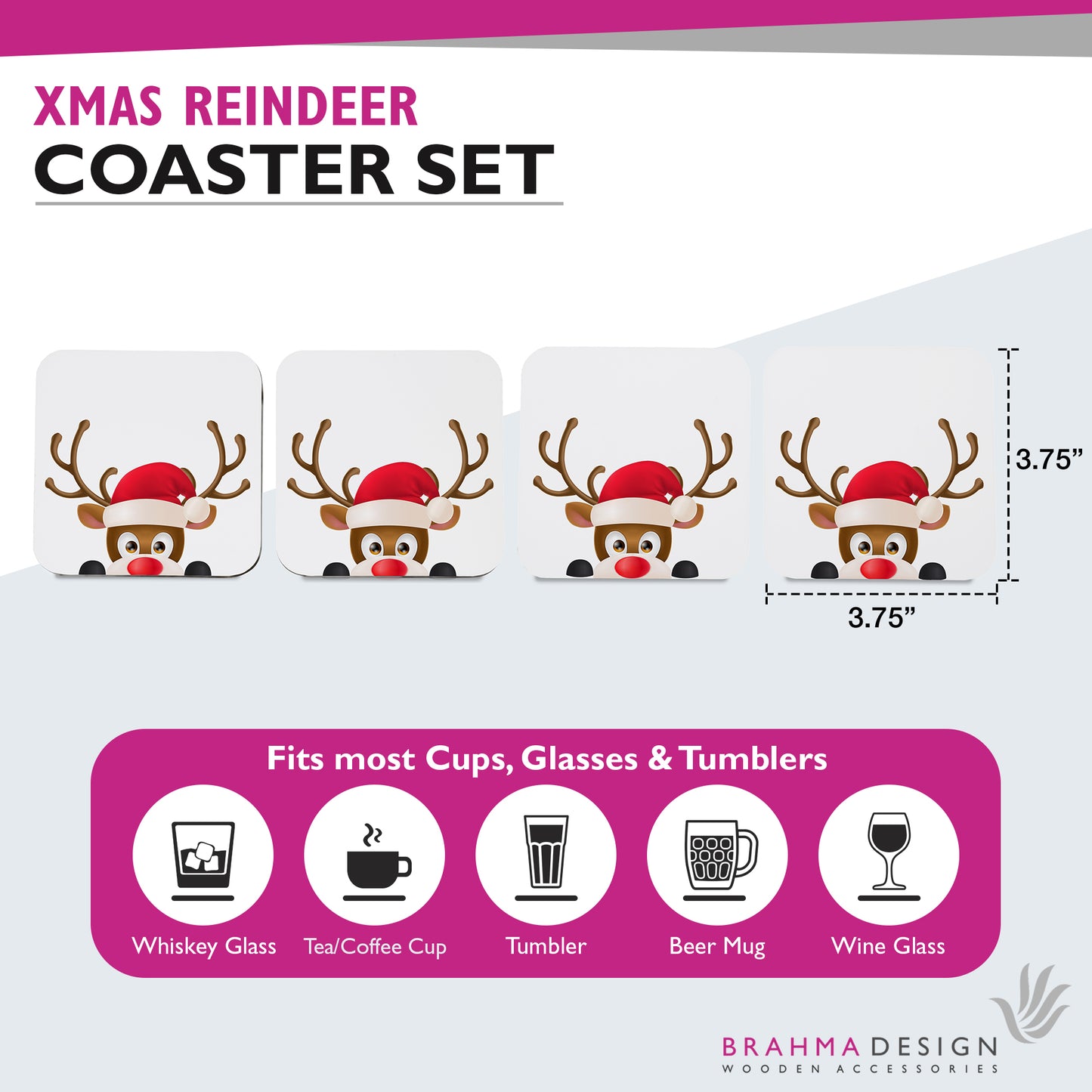 Xmas Reindeer Coaster