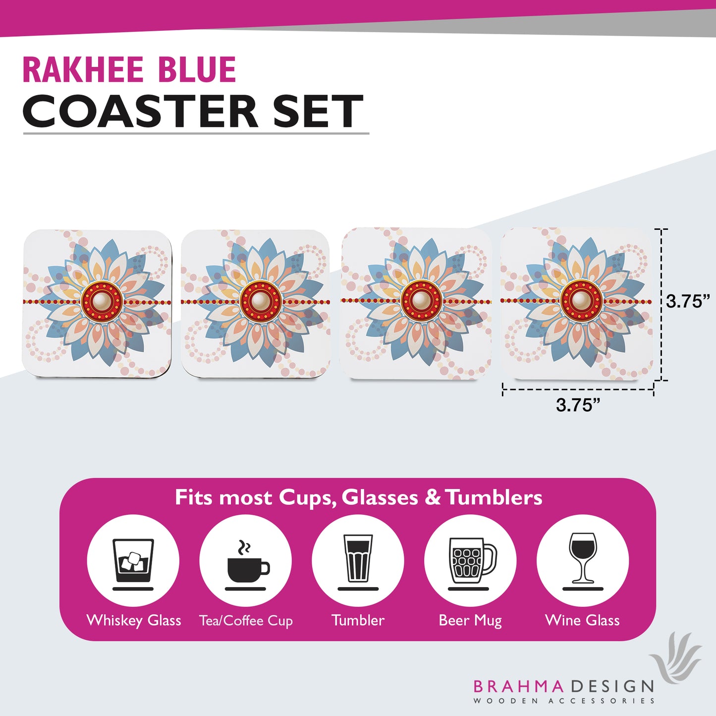 Rakhee Blue Coaster