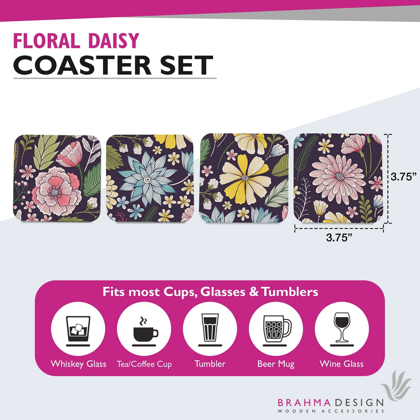 Flr Daisy Coaster