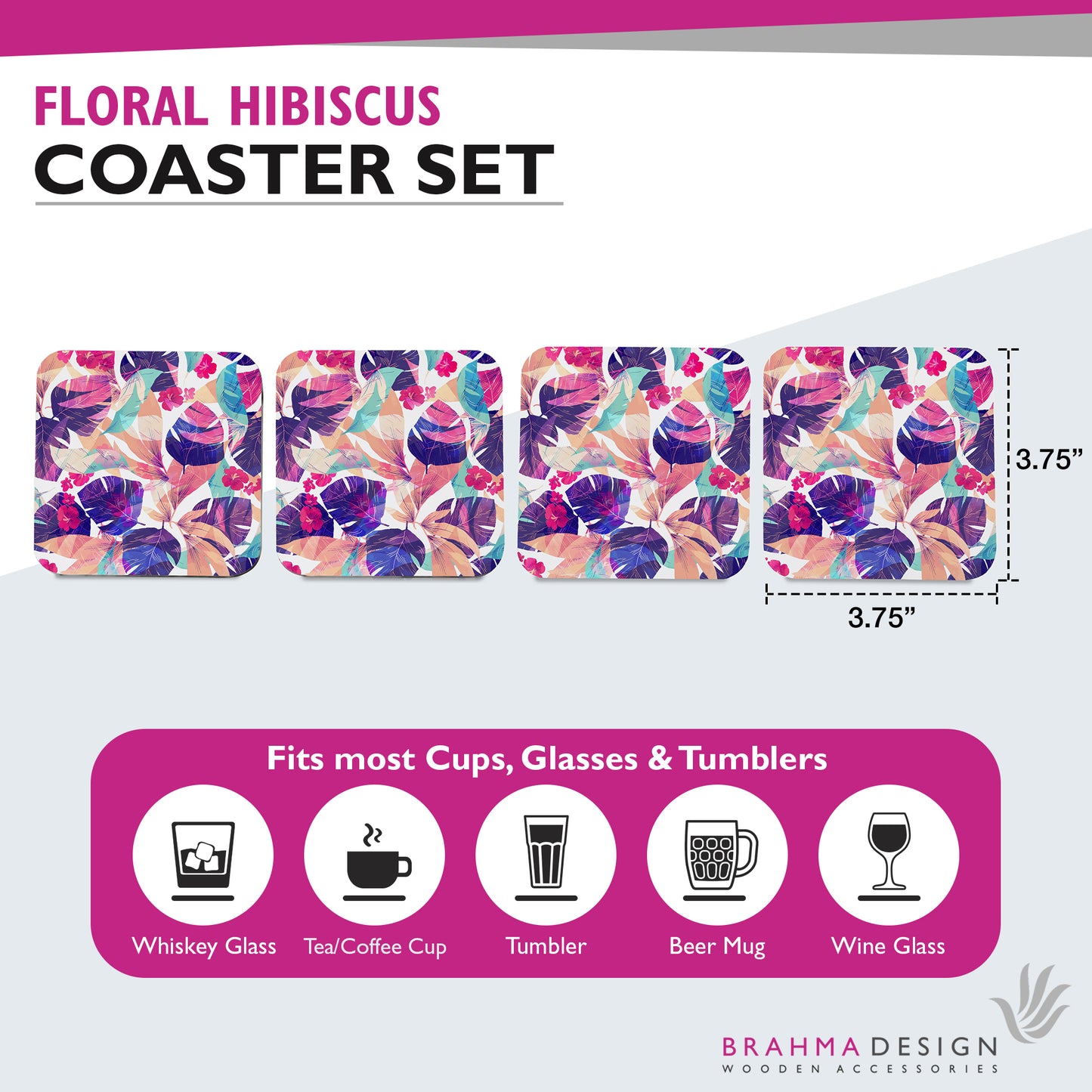 Flr Hibiscus Coaster