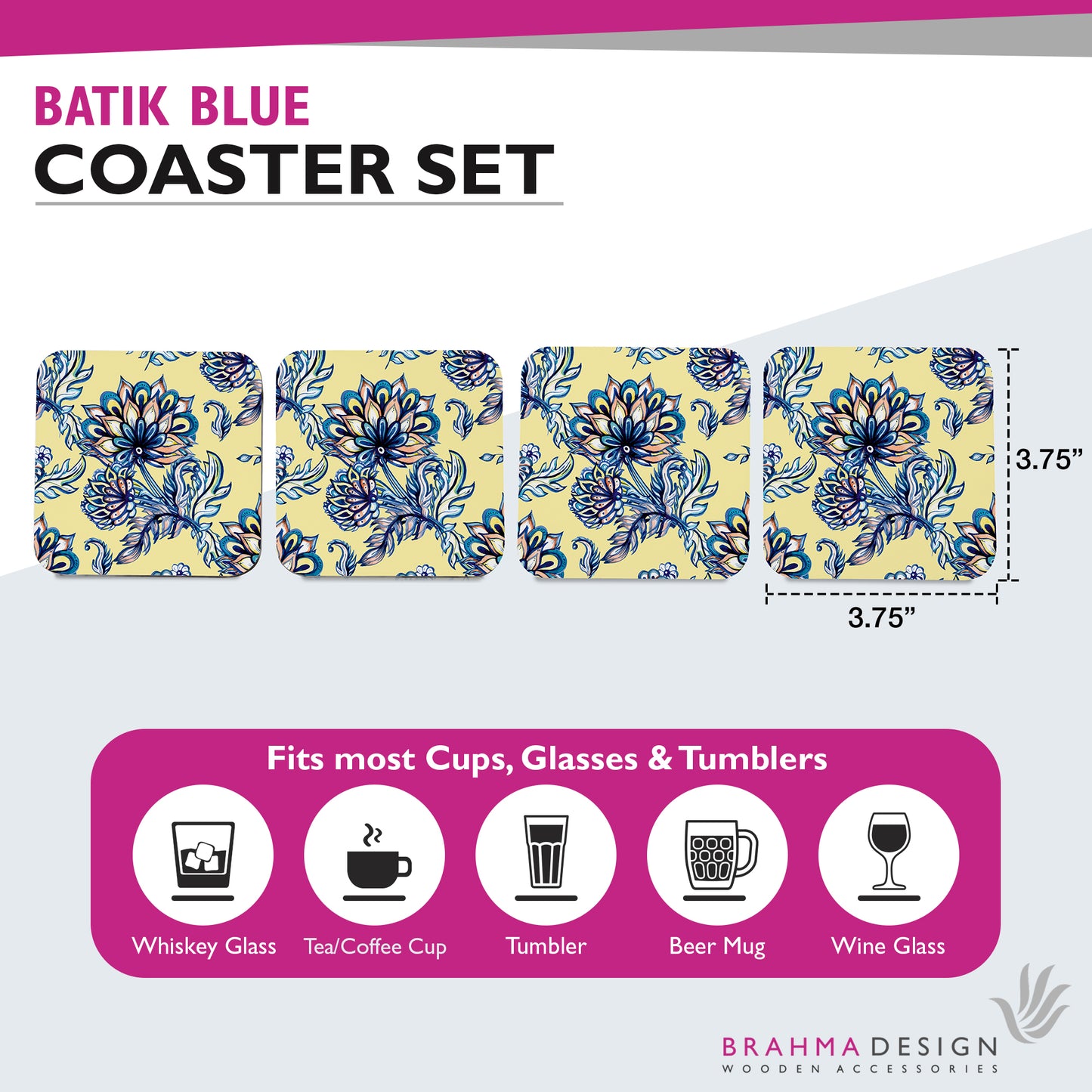 Batik Blue Coaster