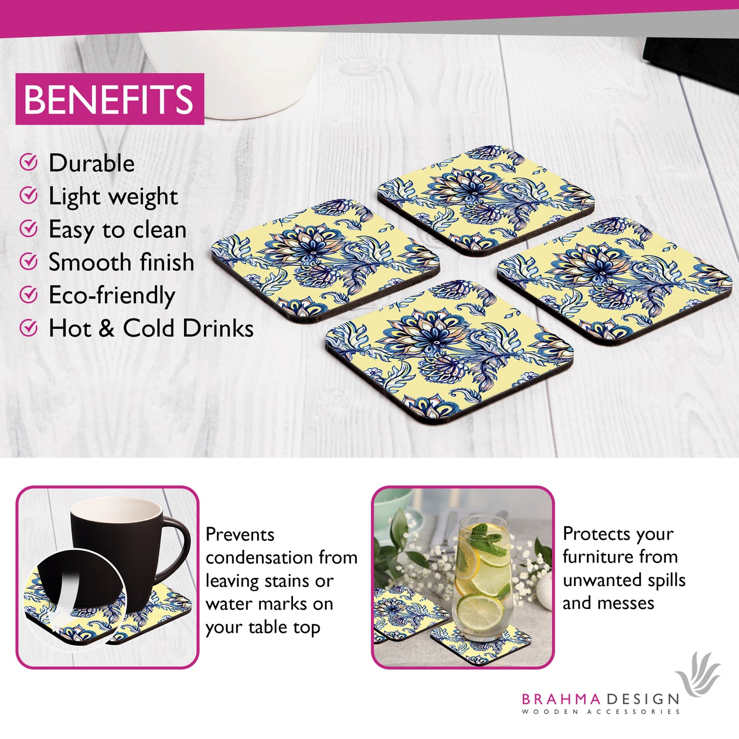 Batik Blue Coaster