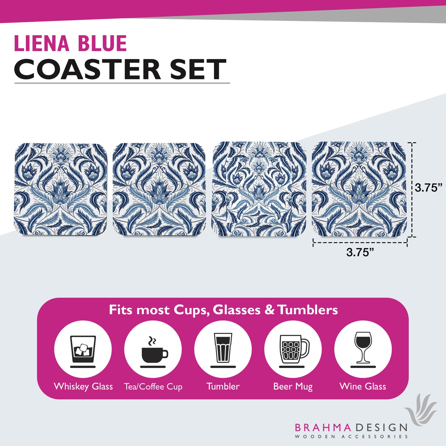 Liena Blue Coaster
