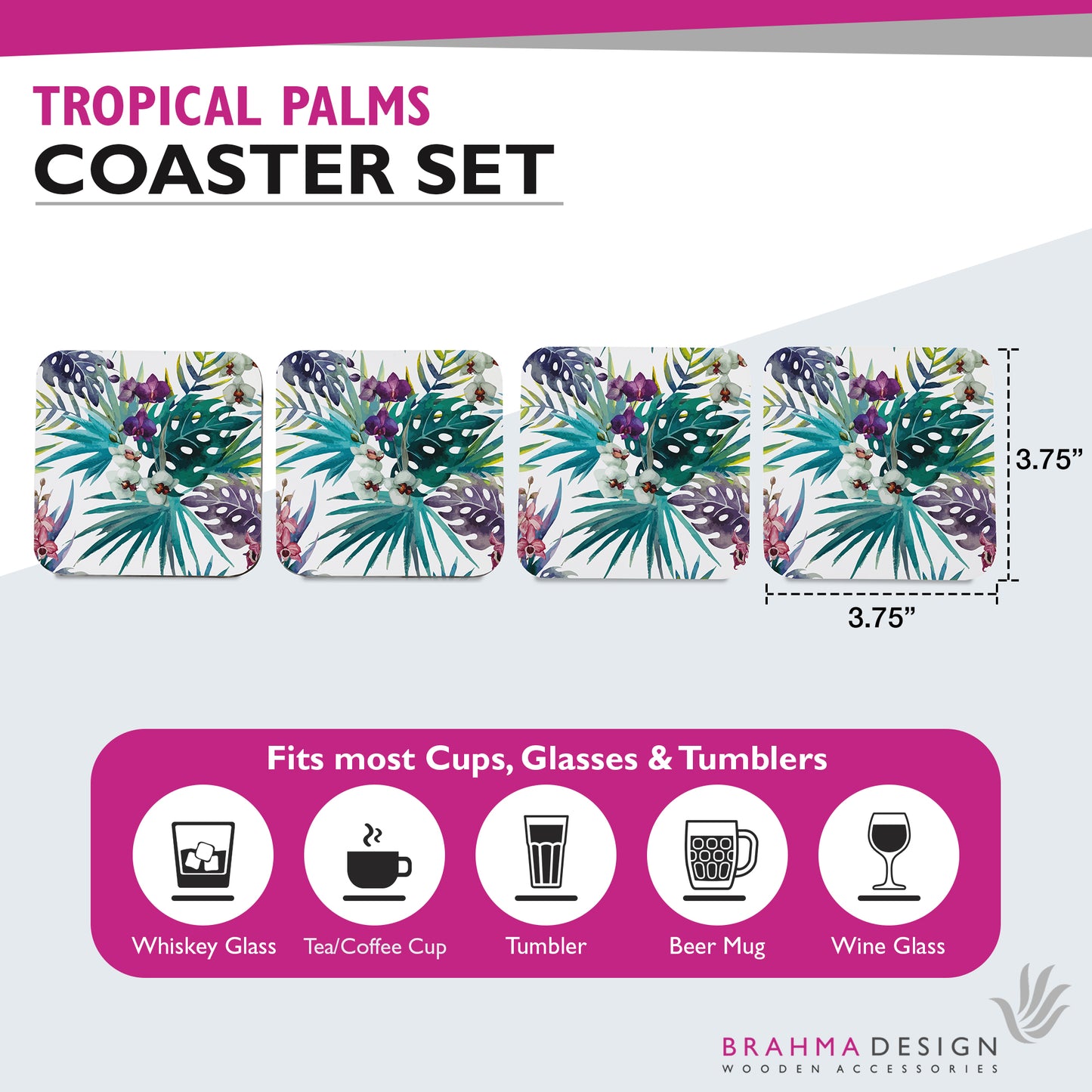Trop Palms Coaster