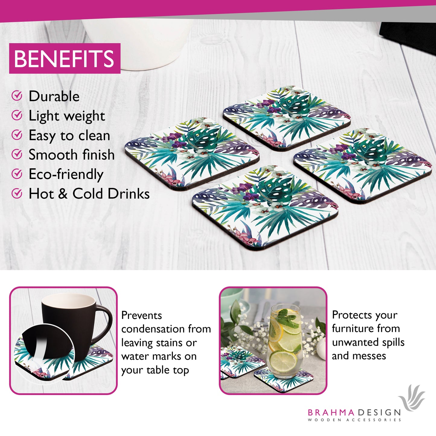 Trop Palms Coaster