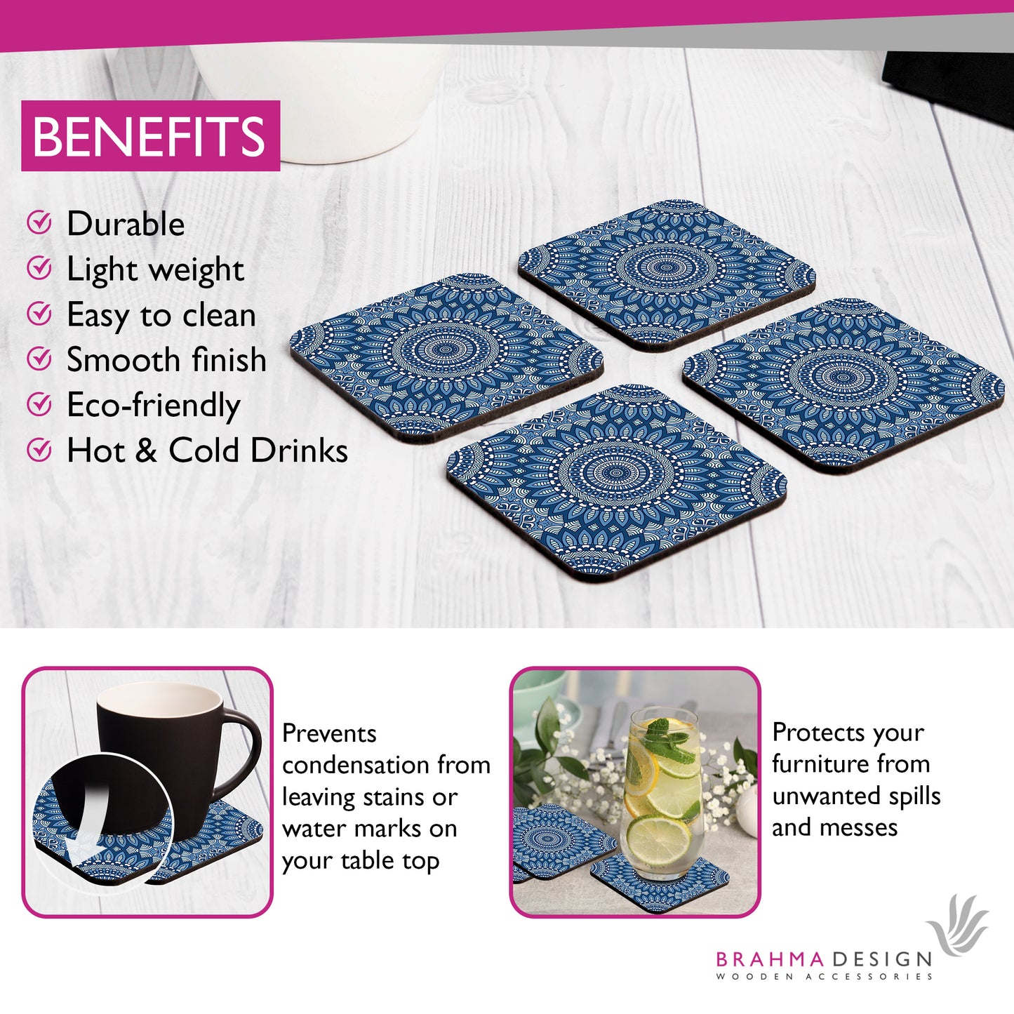 BlueMandala2 Coaster