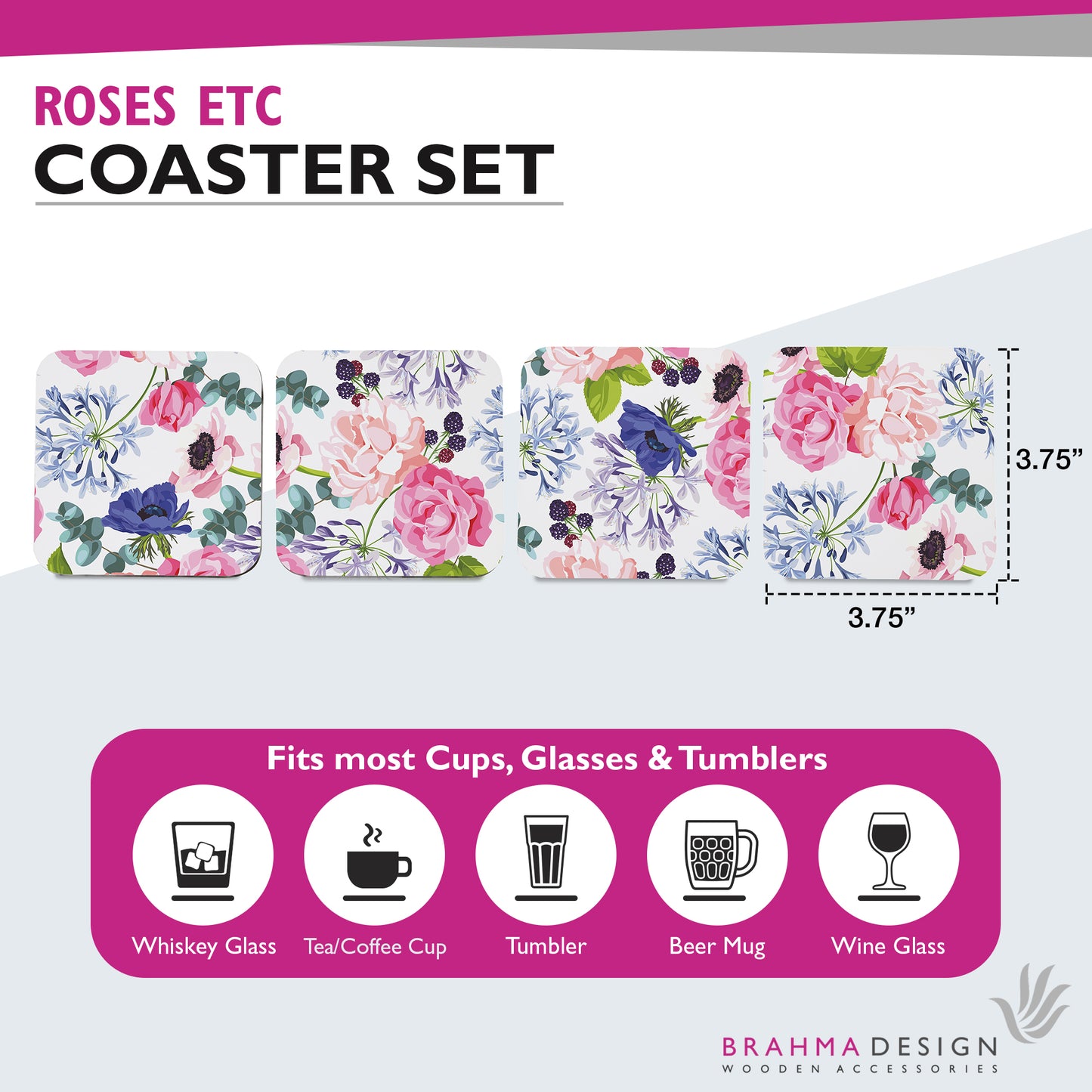 Roses Etc Coaster