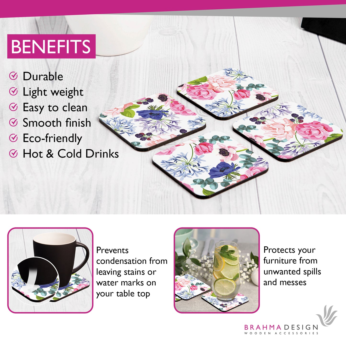 Roses Etc Coaster