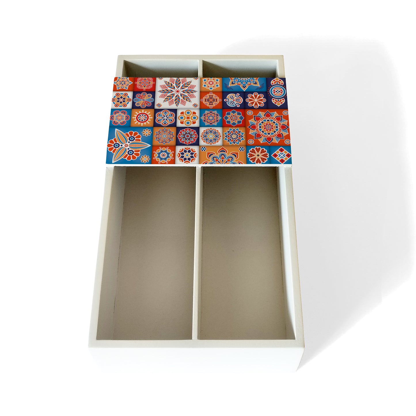 Floral Tiles Cutlery Tray