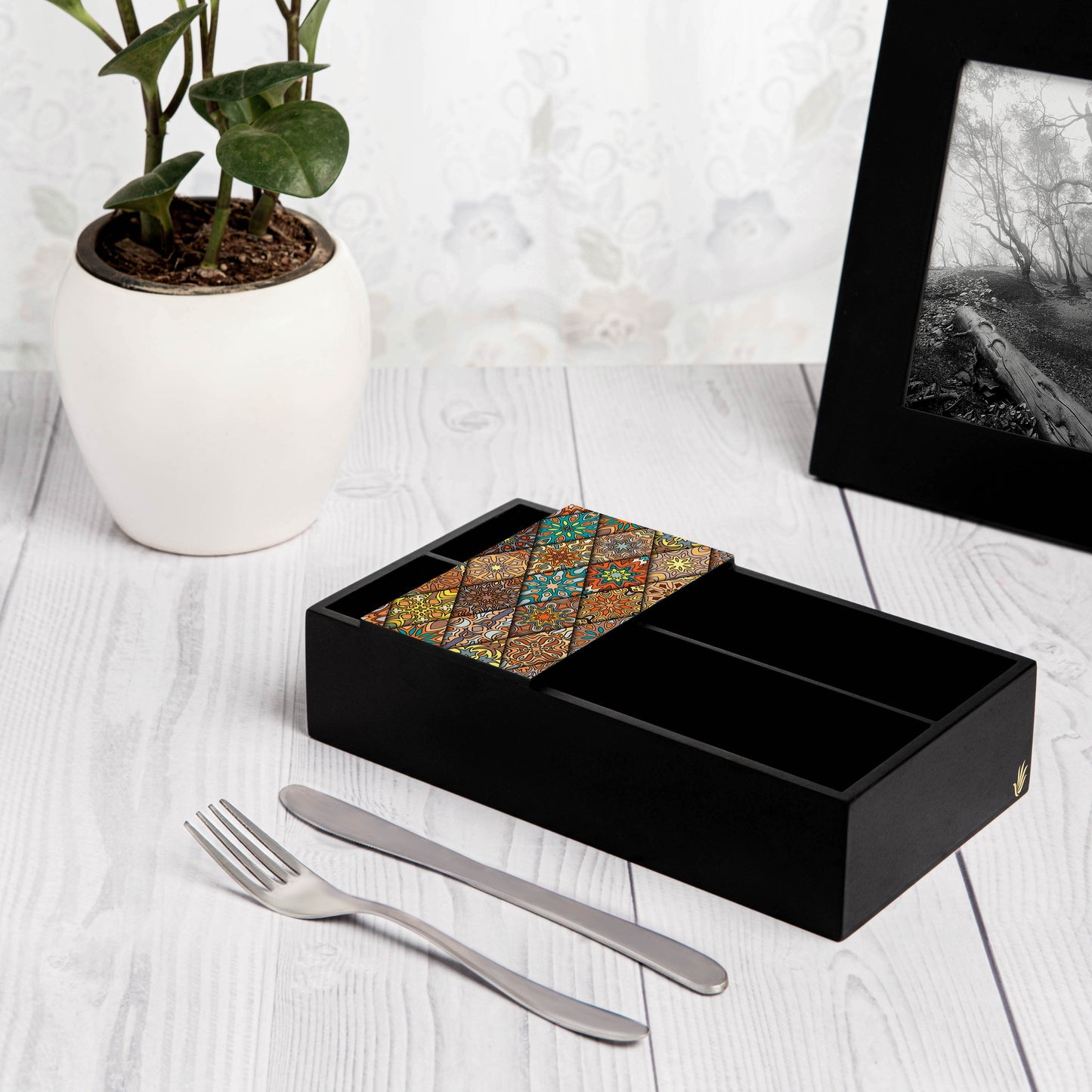 Diamond Cutlery Tray