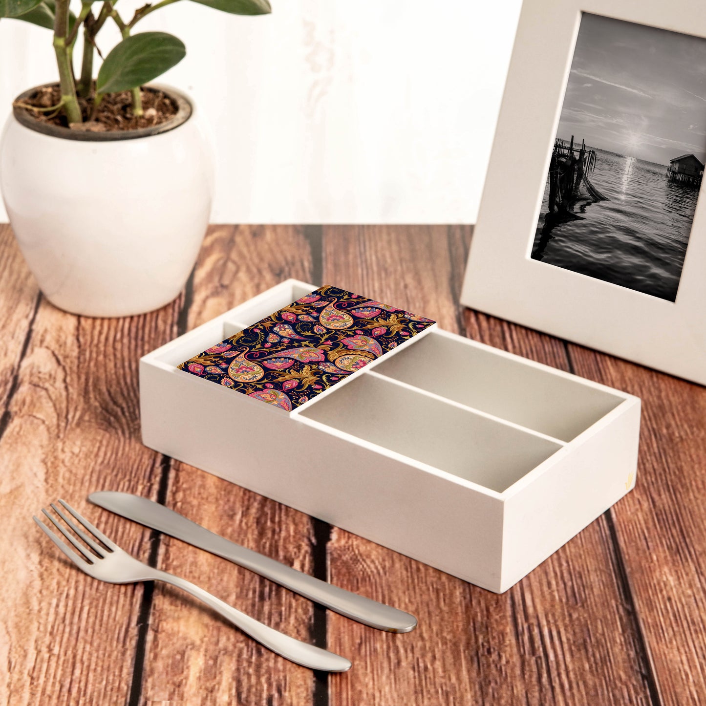Sameera Navy Cutlery Tray