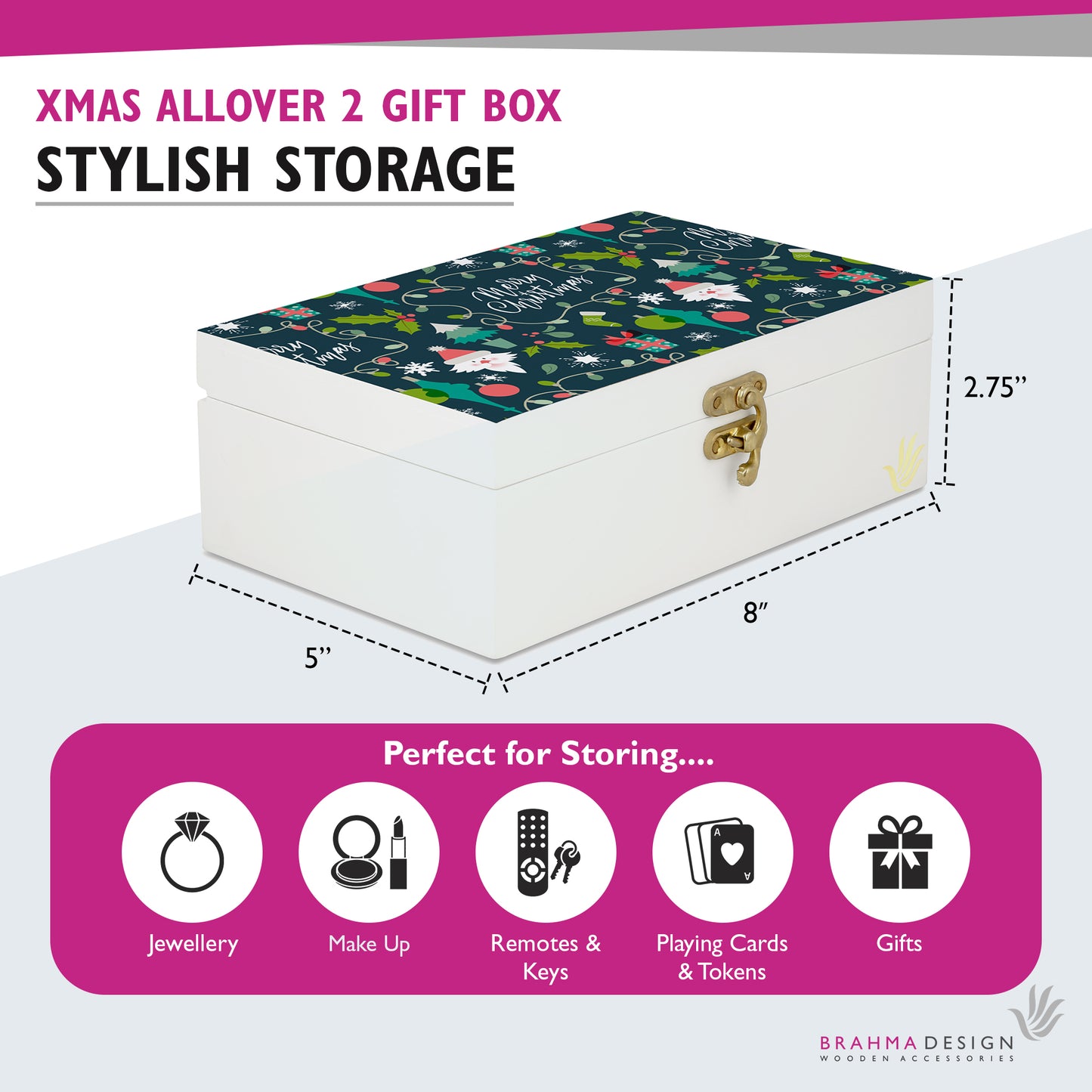 Xmas Allover2 Gift Box-M