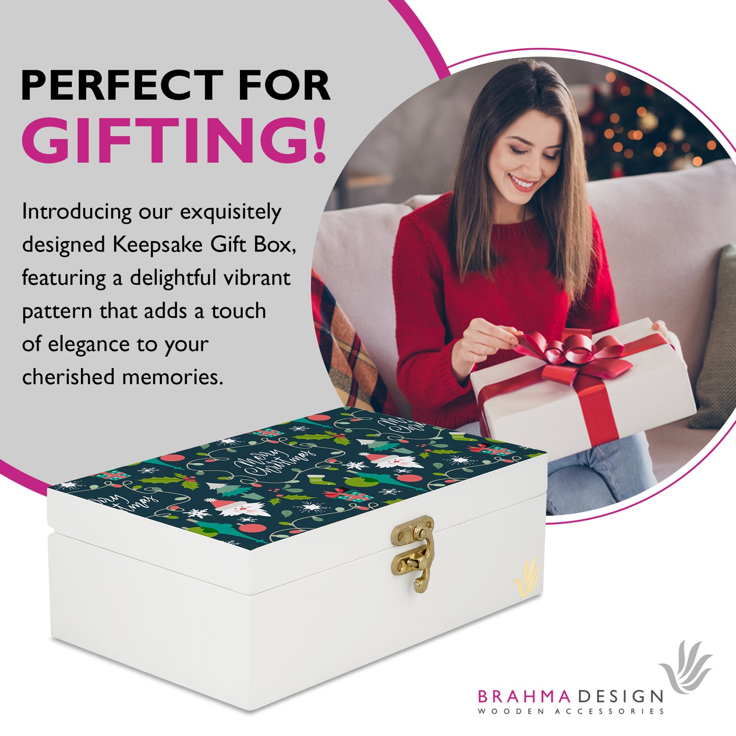 Xmas Allover2 Gift Box-M