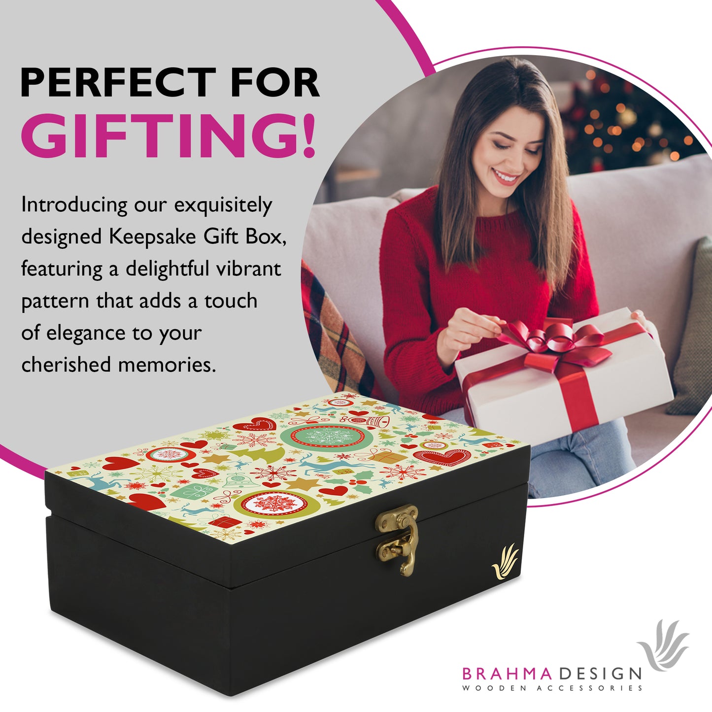 Xmas Allover3 Gift Box-M