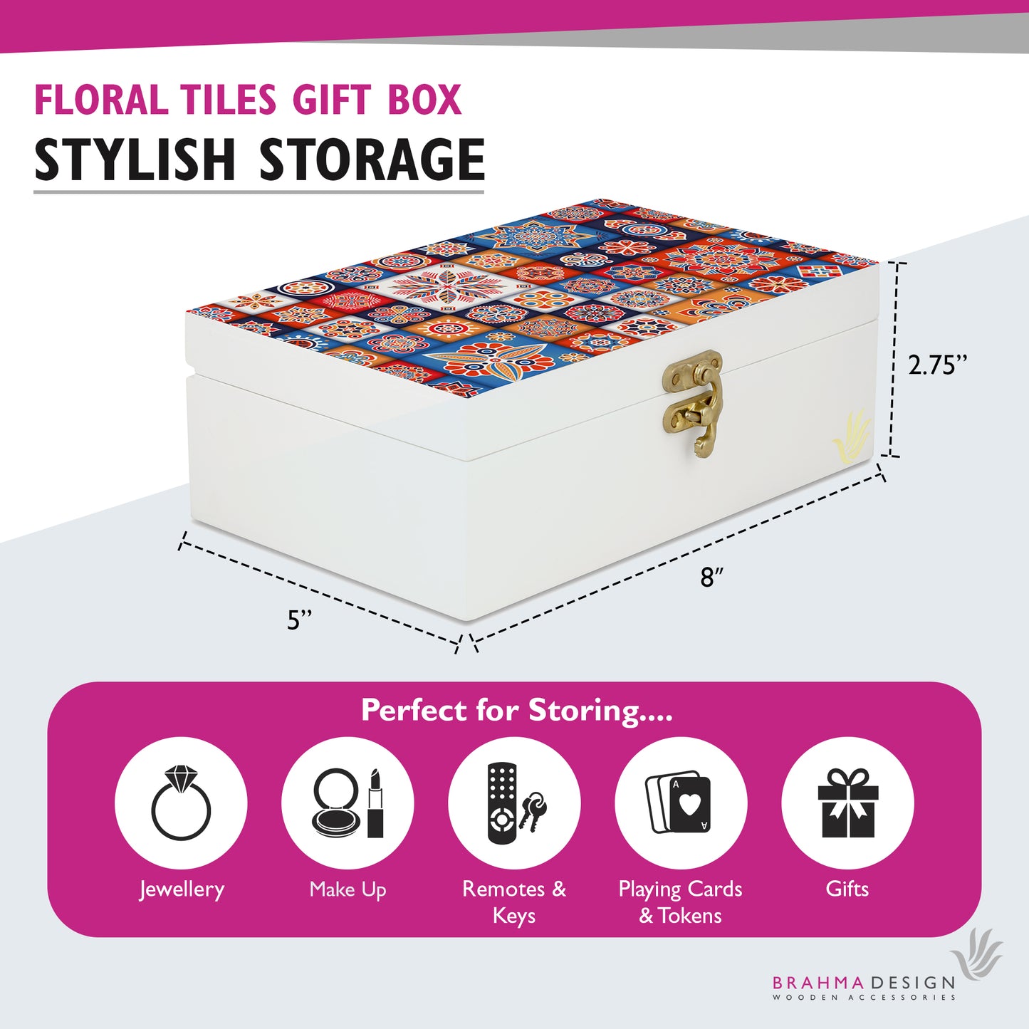 Floral Tiles Gift Box-M