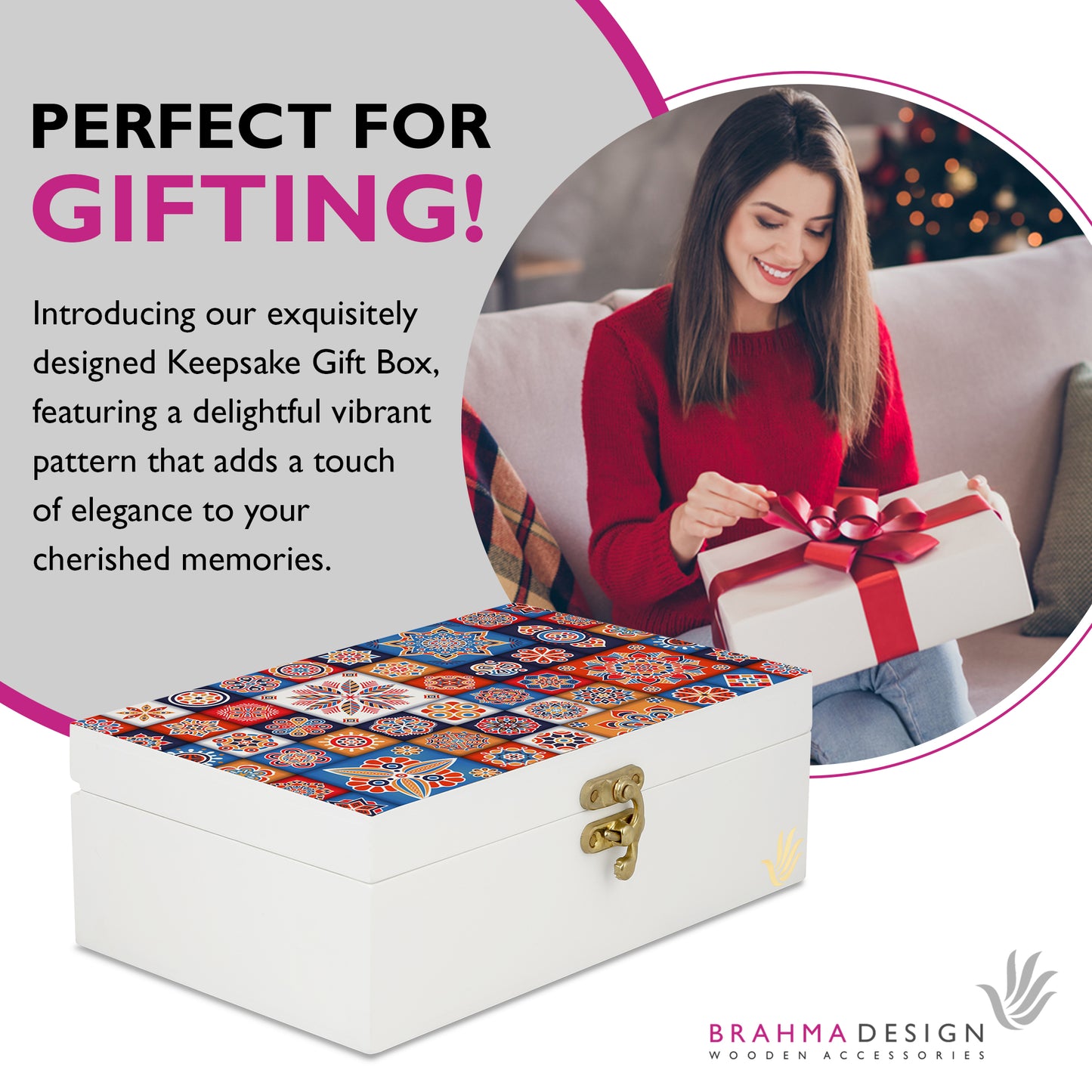 Floral Tiles Gift Box-M