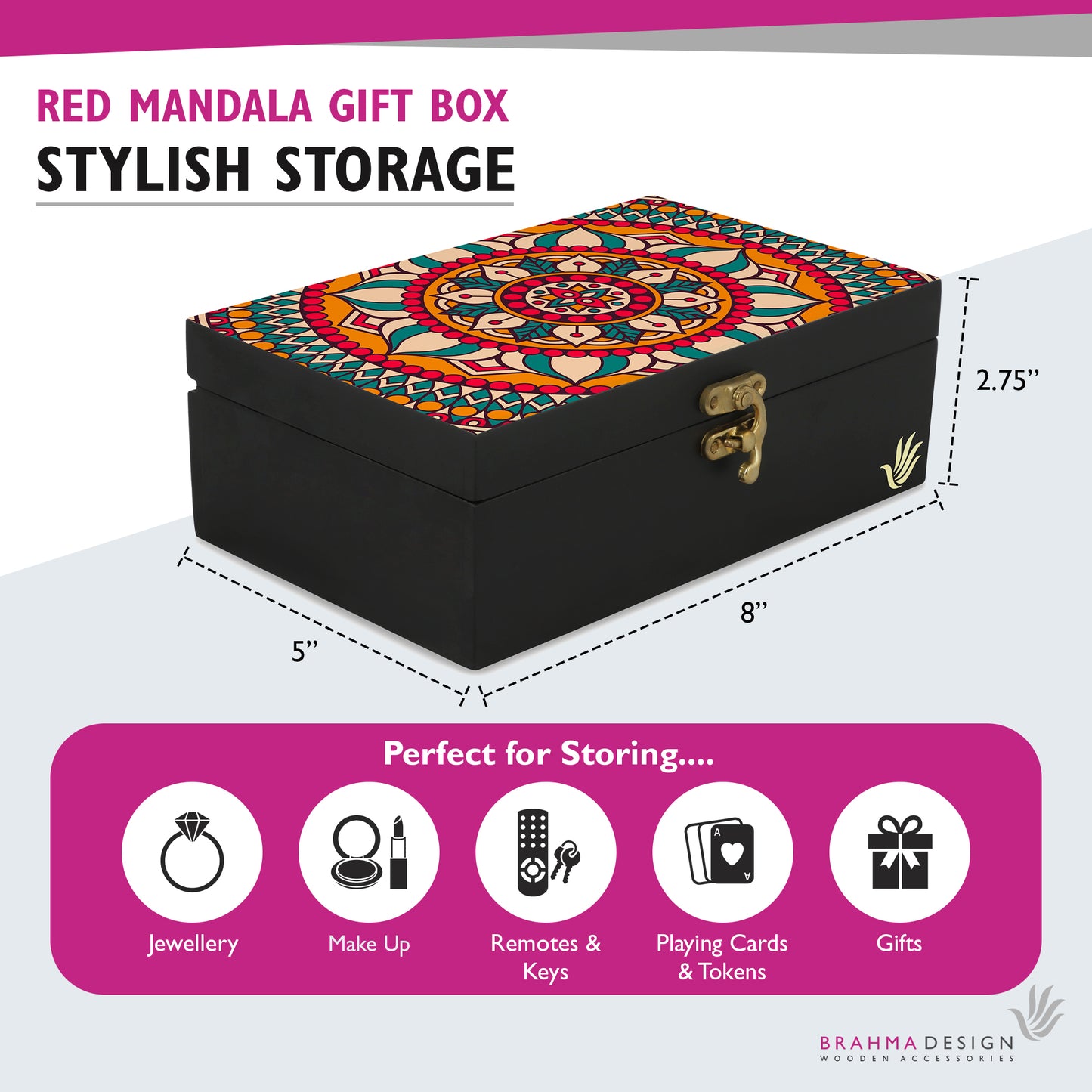 Red Mandala Gift Box-M