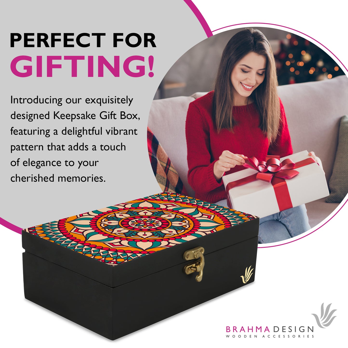 Red Mandala Gift Box-M