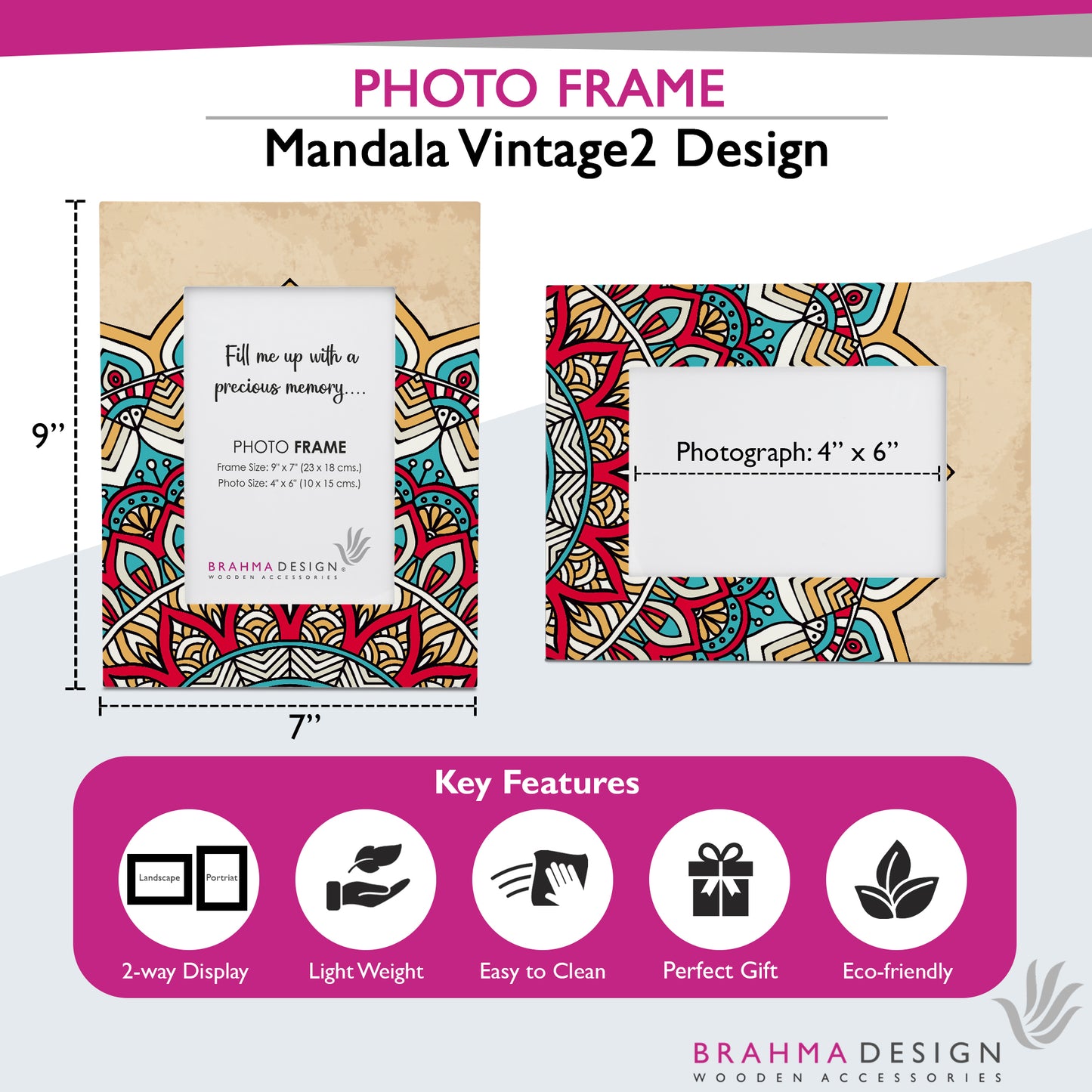 MandalVntg2 PhotoFrame