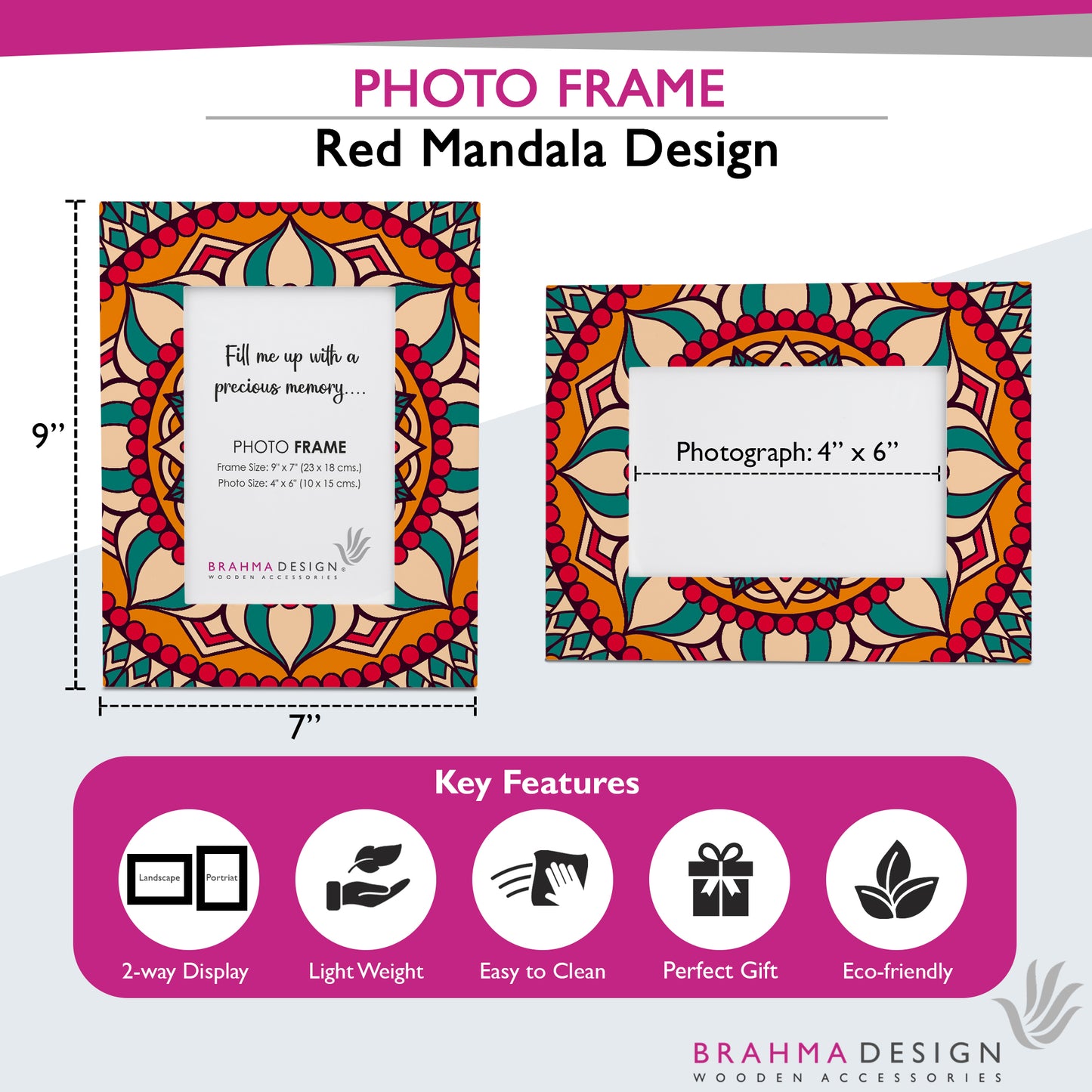 Red Mandala PhotoFrame