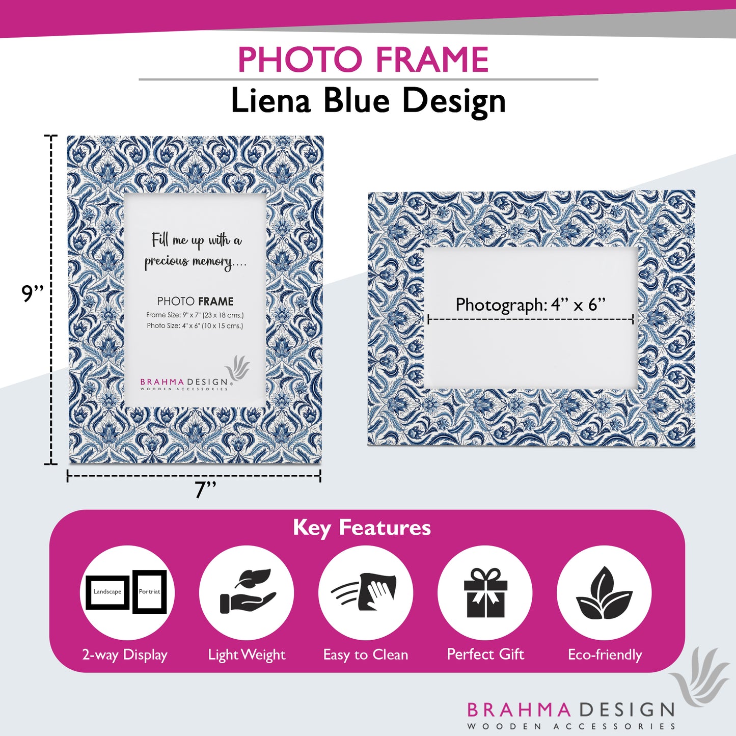Liena Blue PhotoFrame