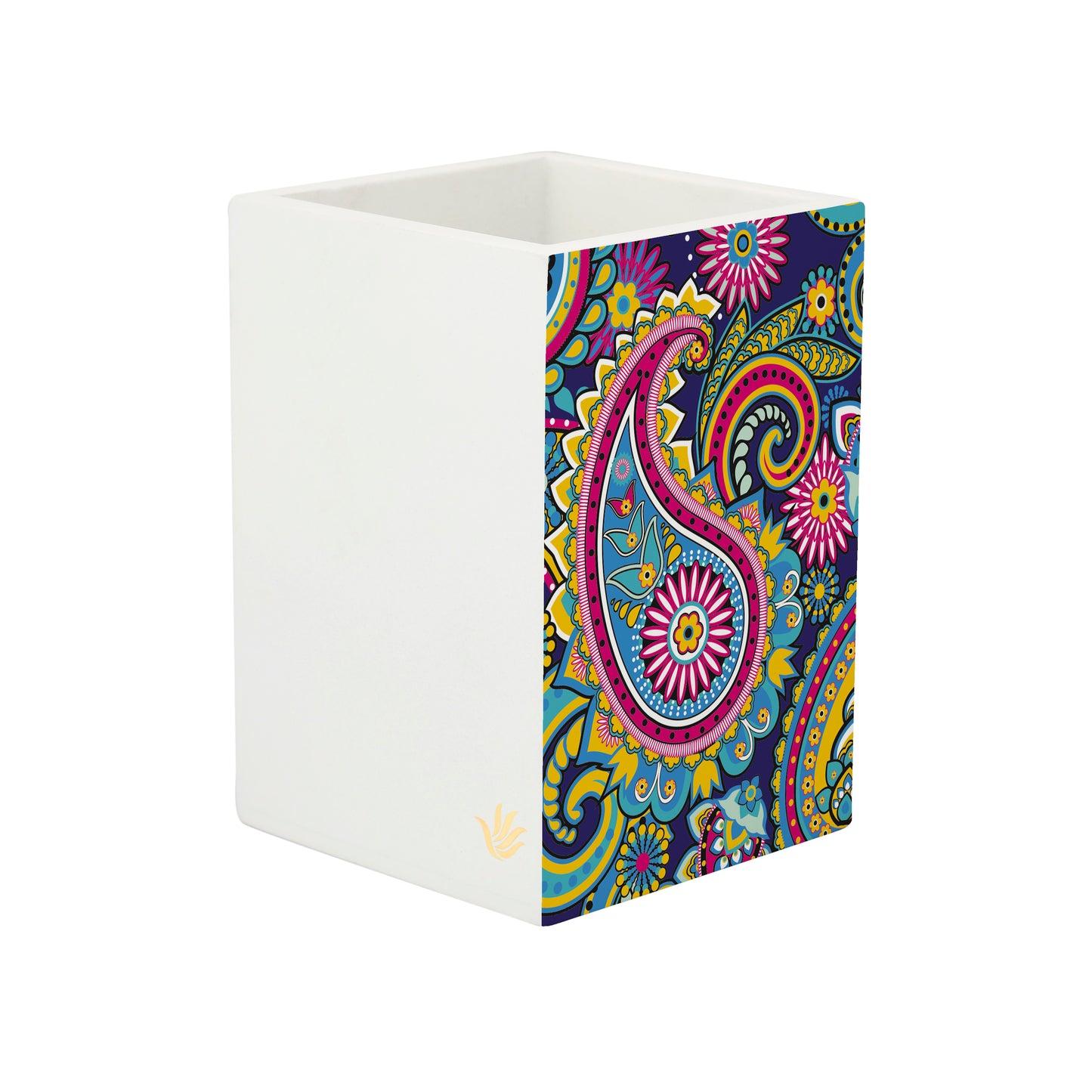 Blue Paisley Pen Stand