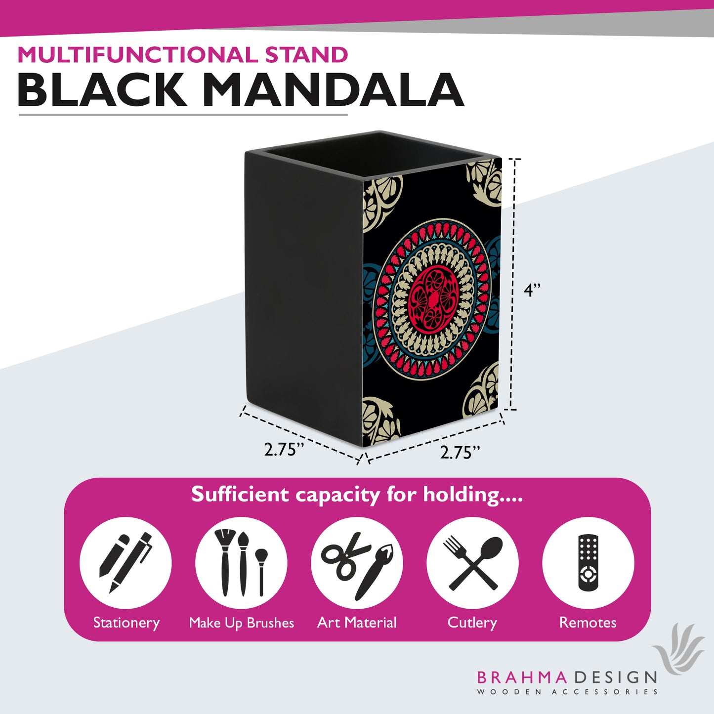 BlackMandala Pen Stand