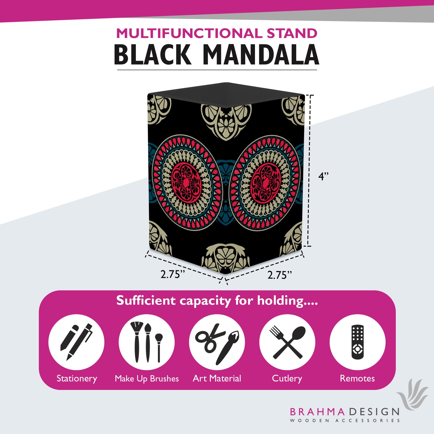 BlackMandala Pen Stand