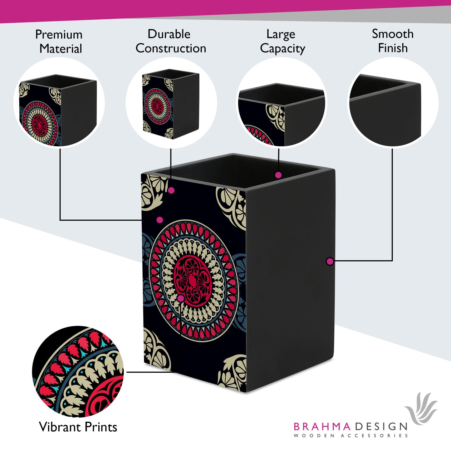 BlackMandala Pen Stand