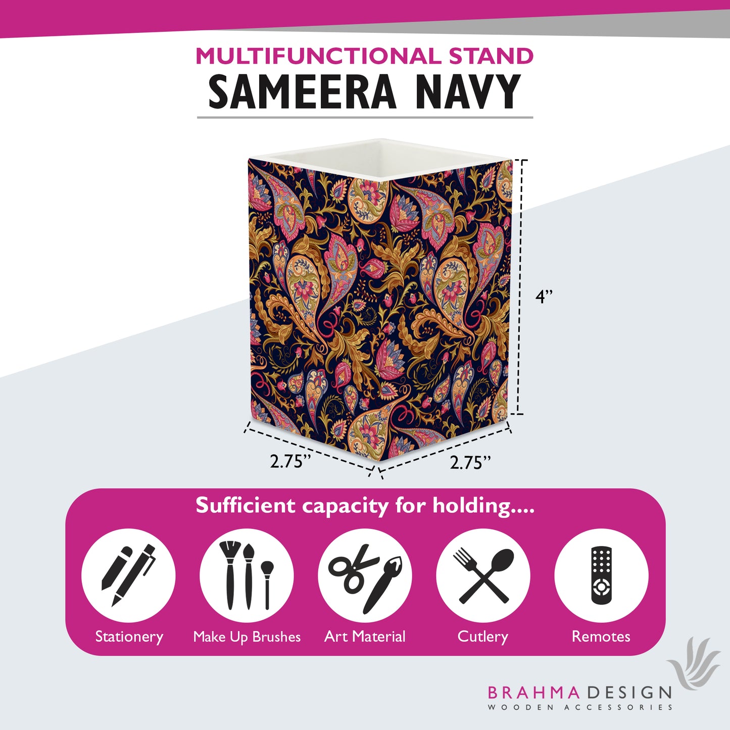 Sameera Navy Pen Stand