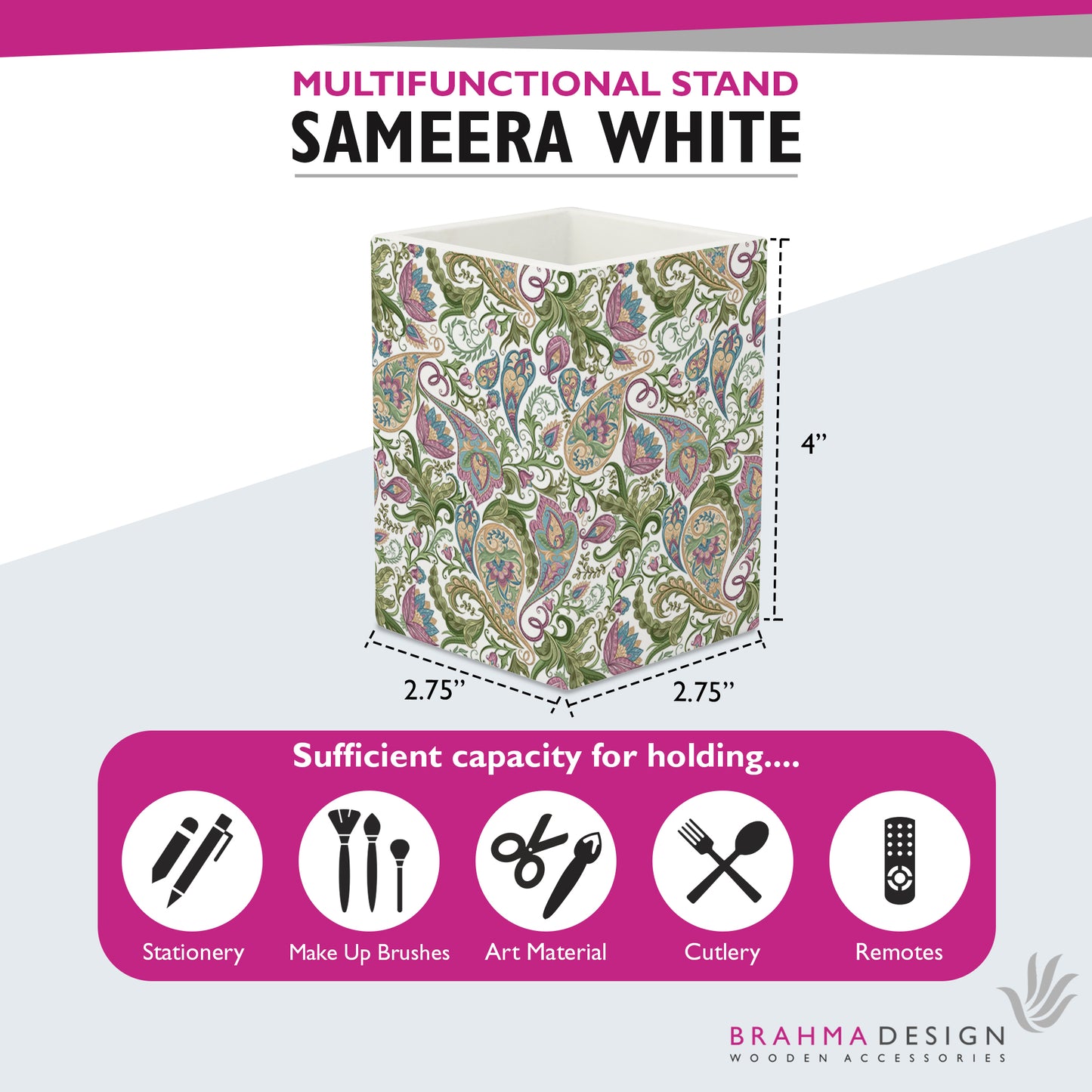 Sameera White Pen Stand
