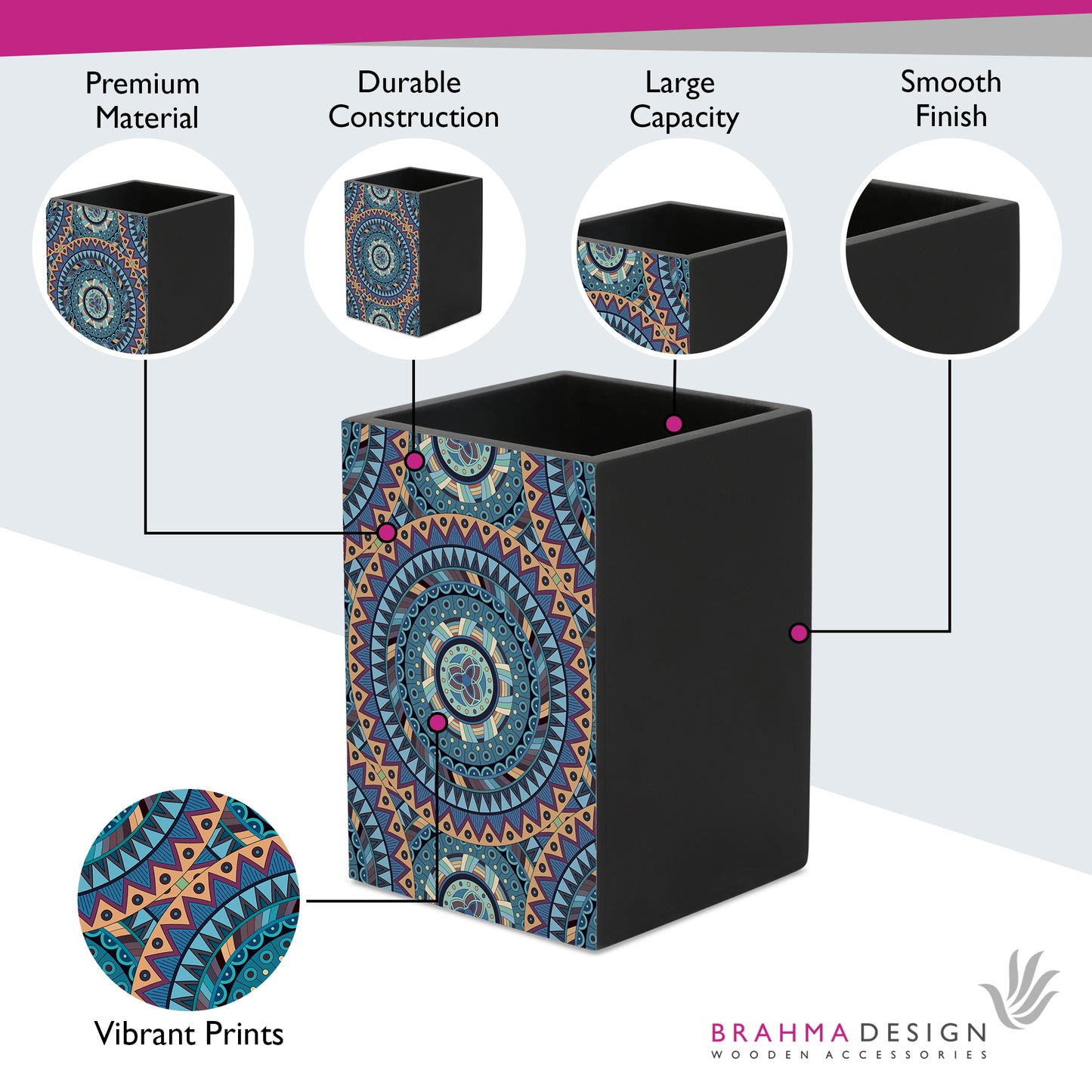 BlueMandala Pen Stand