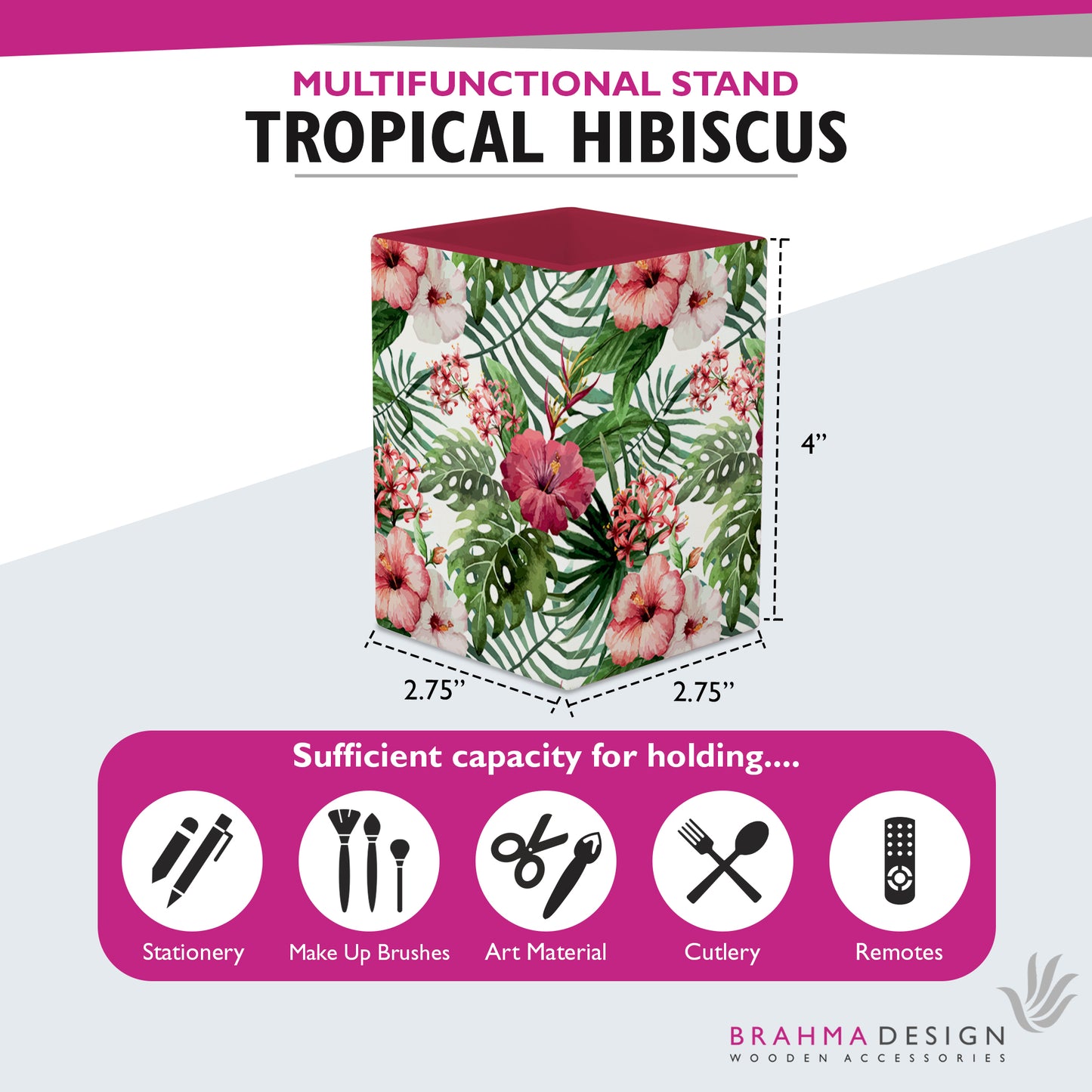 Trop Hibiscus Pen Stand