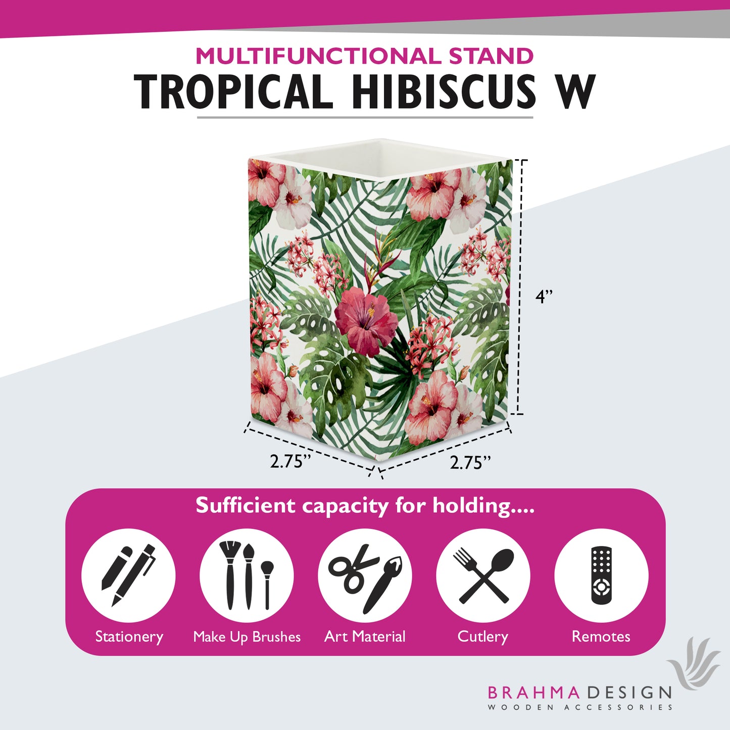 Trop Hibiscus Pen Stand