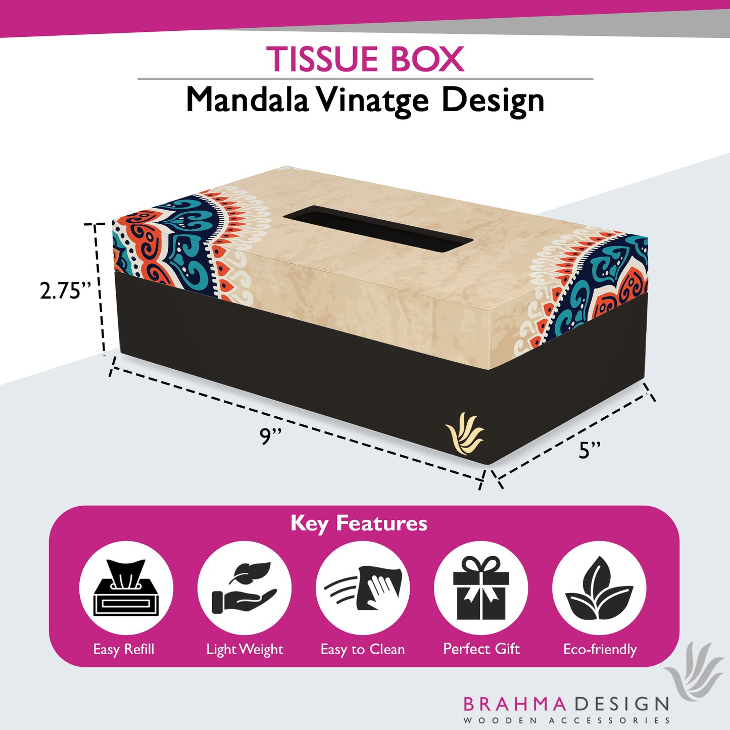 MandalVntg Tissue Box
