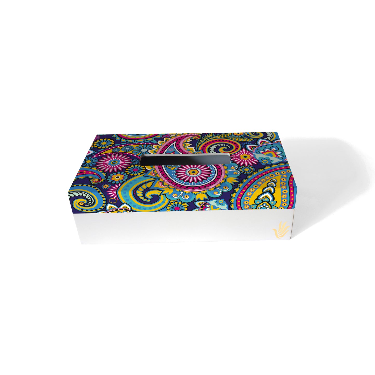 Blue Paisley Tissue Box