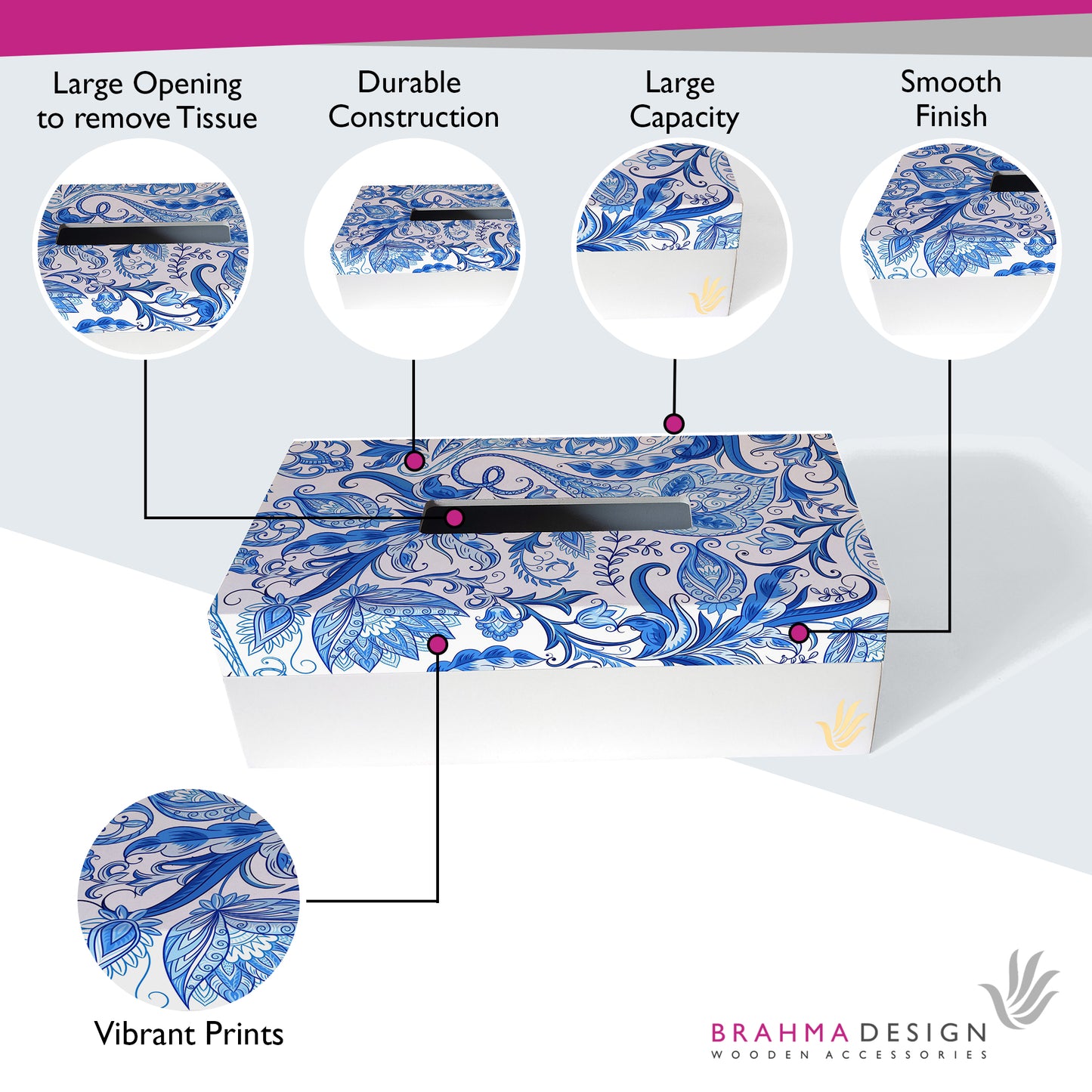 Blue Orient Tissue Box