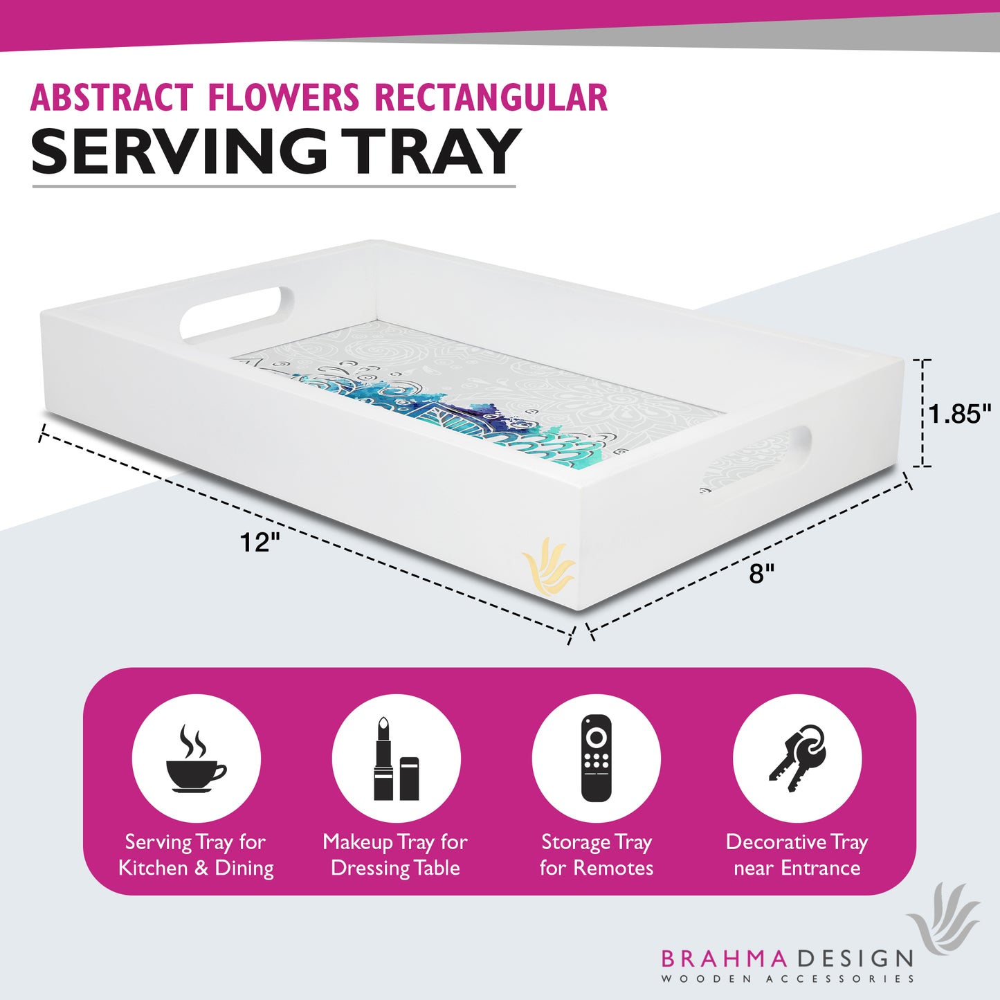 Abstract Flr Tray 8 x 12