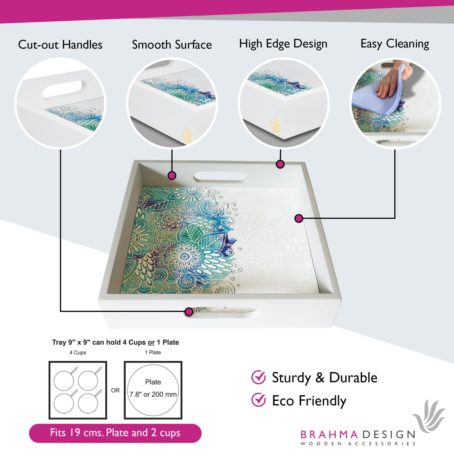 Abstract Flr Sq Tray