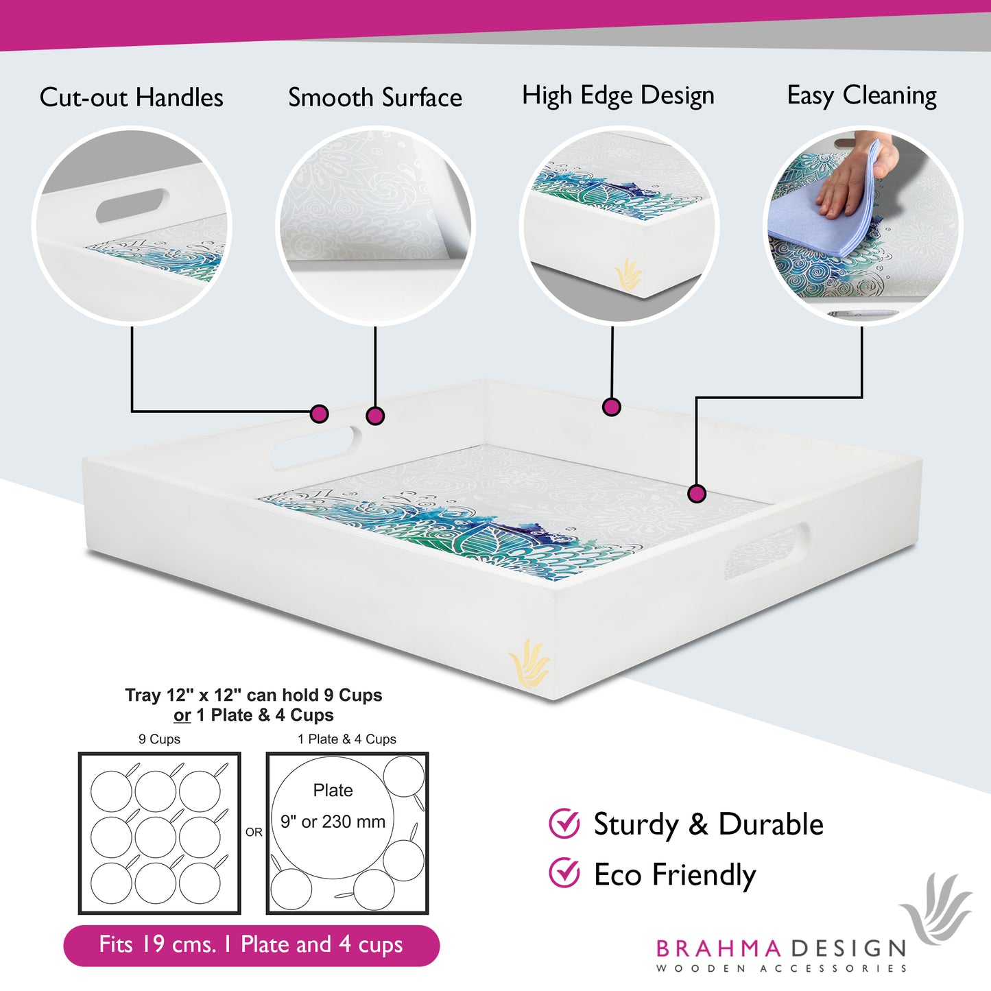 Abstract Flr Sq Tray
