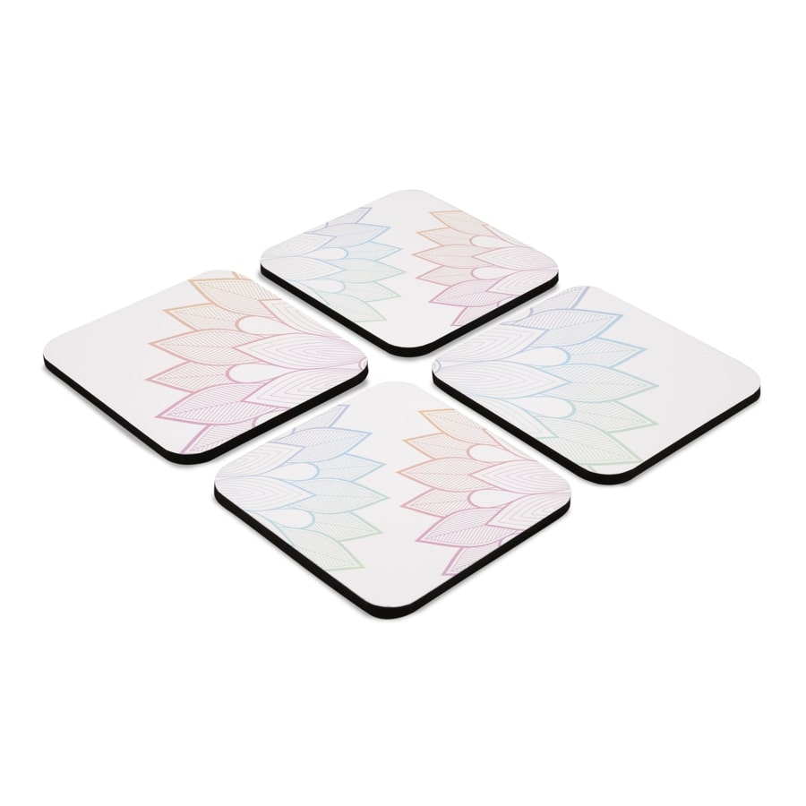 Boho Corner 4 piece Coaster Set 3.75" x 3.75"
