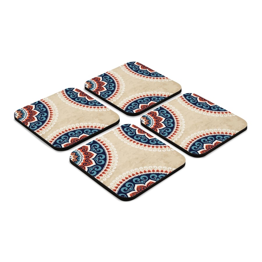 Mandala Vintage 4 piece Coaster Set 3.75" x 3.75"