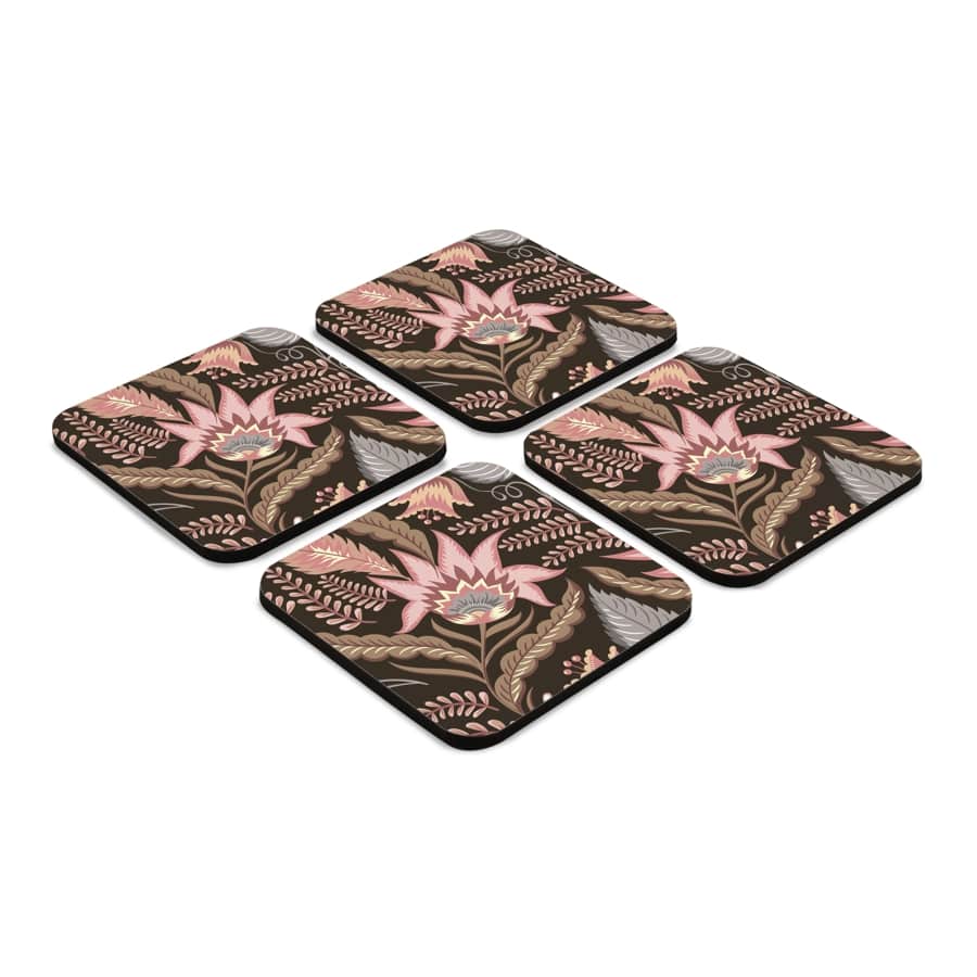 Sheila 4 piece Coaster Set 3.75" x 3.75"