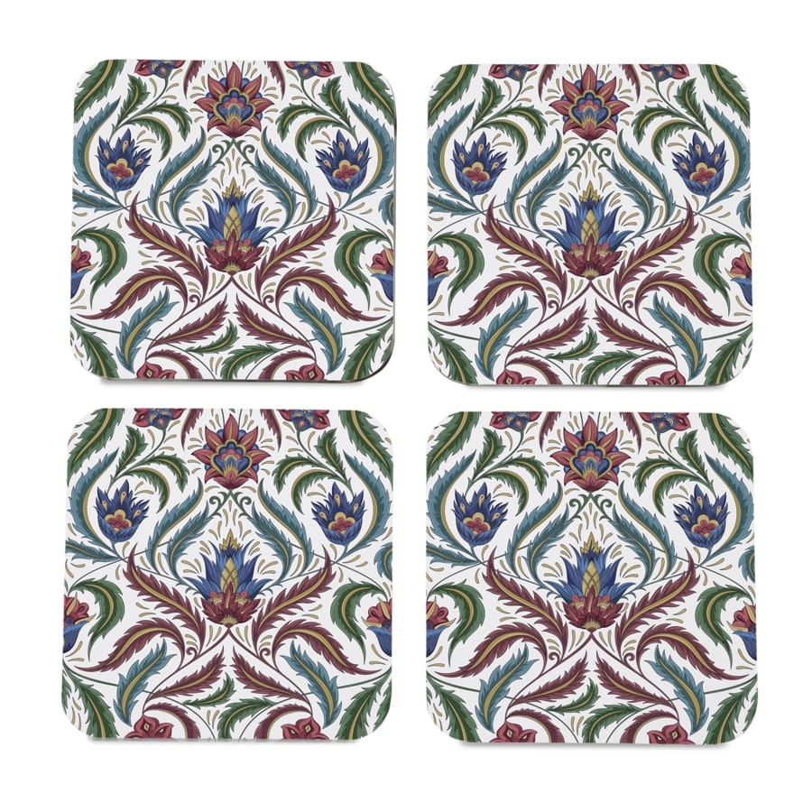 Liena Multi 4 piece Coaster Set 3.75" x 3.75"
