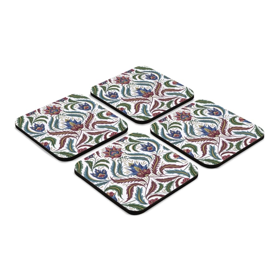 Liena Multi 4 piece Coaster Set 3.75" x 3.75"